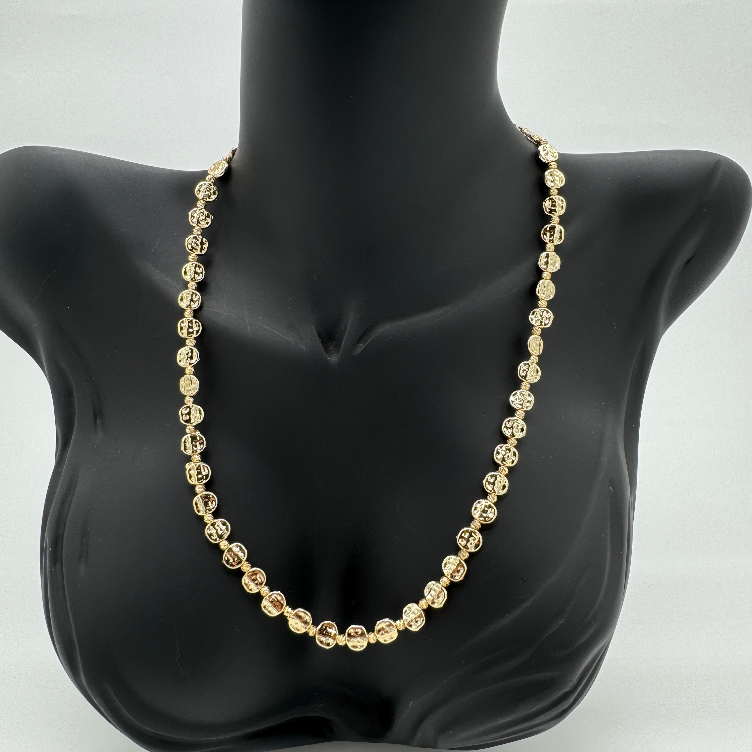 Gold Antik Desen Doreli Kolye - Gold