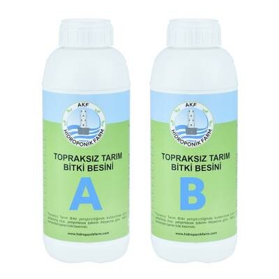Topraksız Tarım Bitki Besini 1 Lt A 1 Lt B