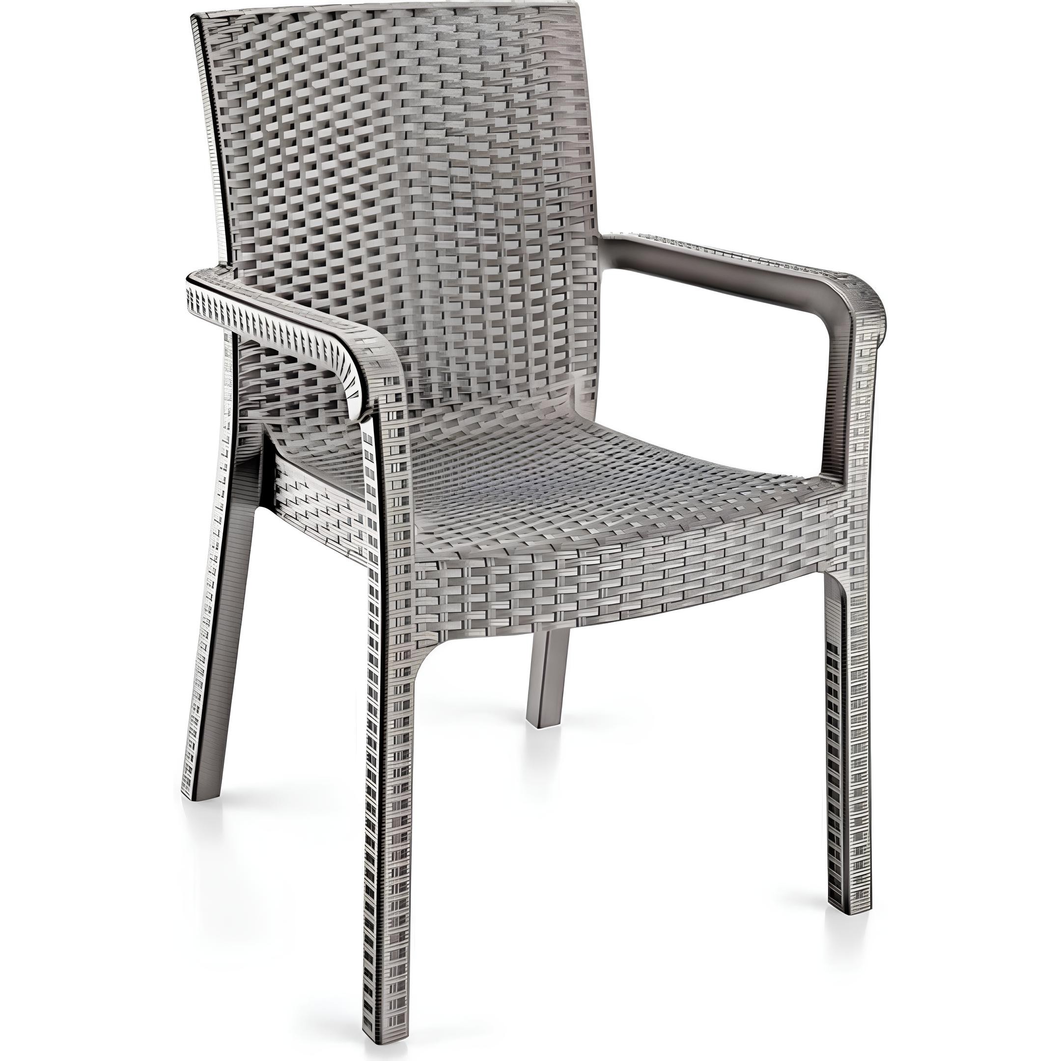 Holiday Markiz Rattan Koltuk | 6'lı Set - gri