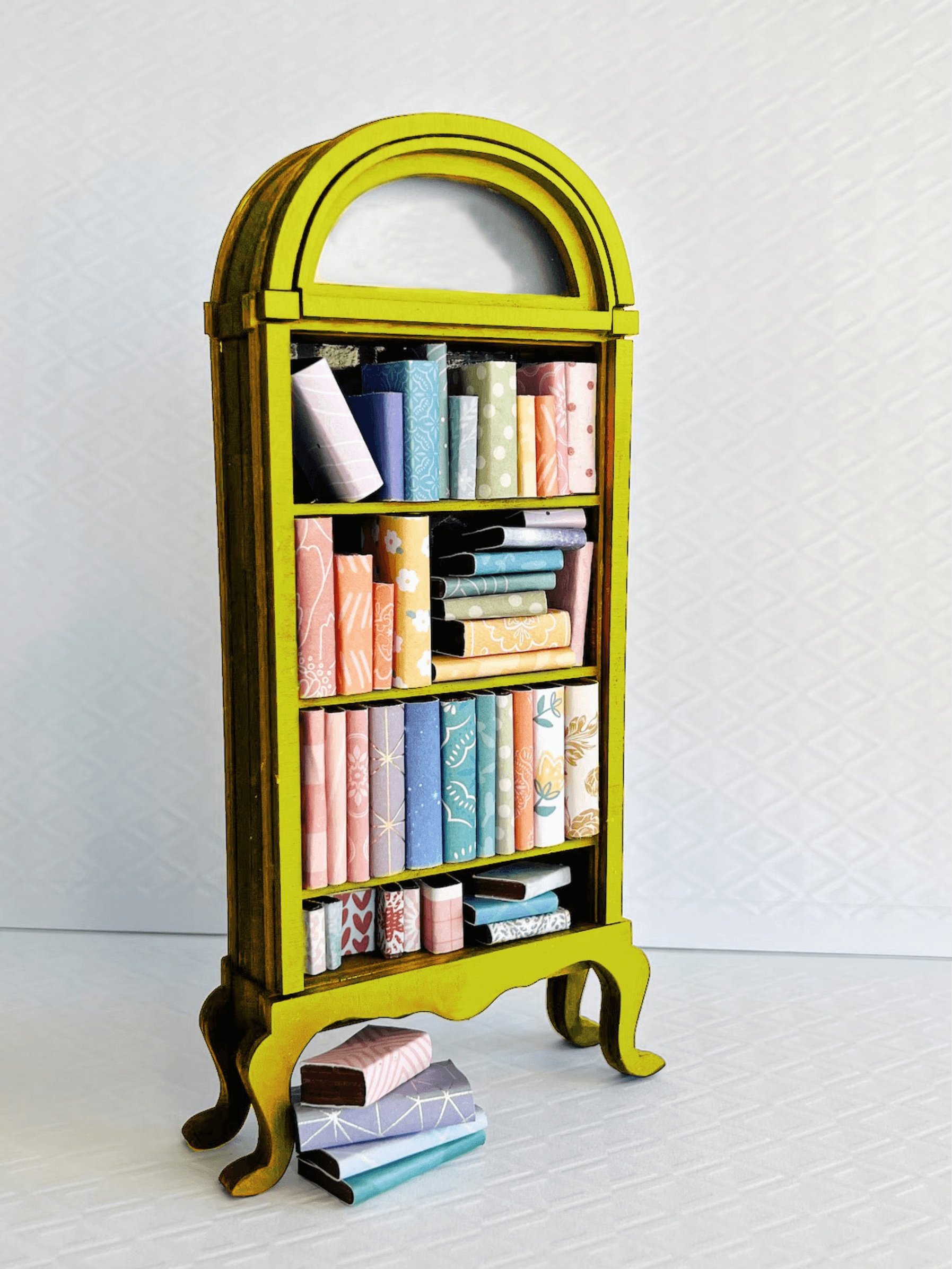 Timber Scent Portal Craft Retro Bookshelf Mini Ahşap Kitaplık