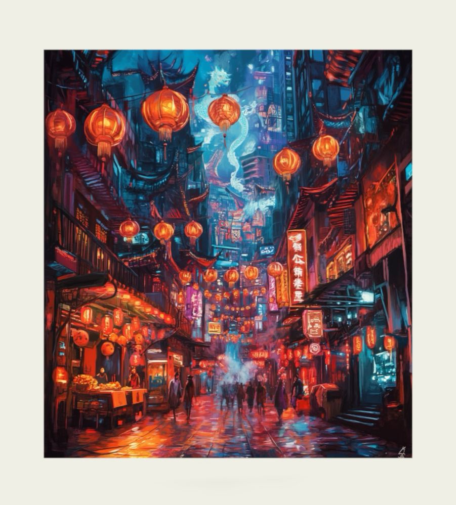 Çin Sokağı Ahşap Puzzle