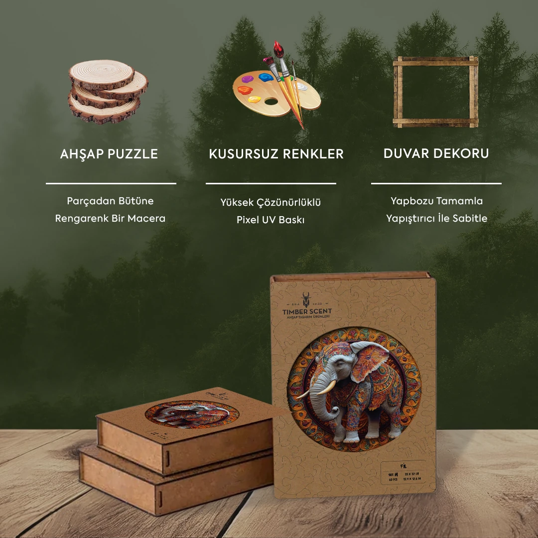 Fil Ahşap Puzzle