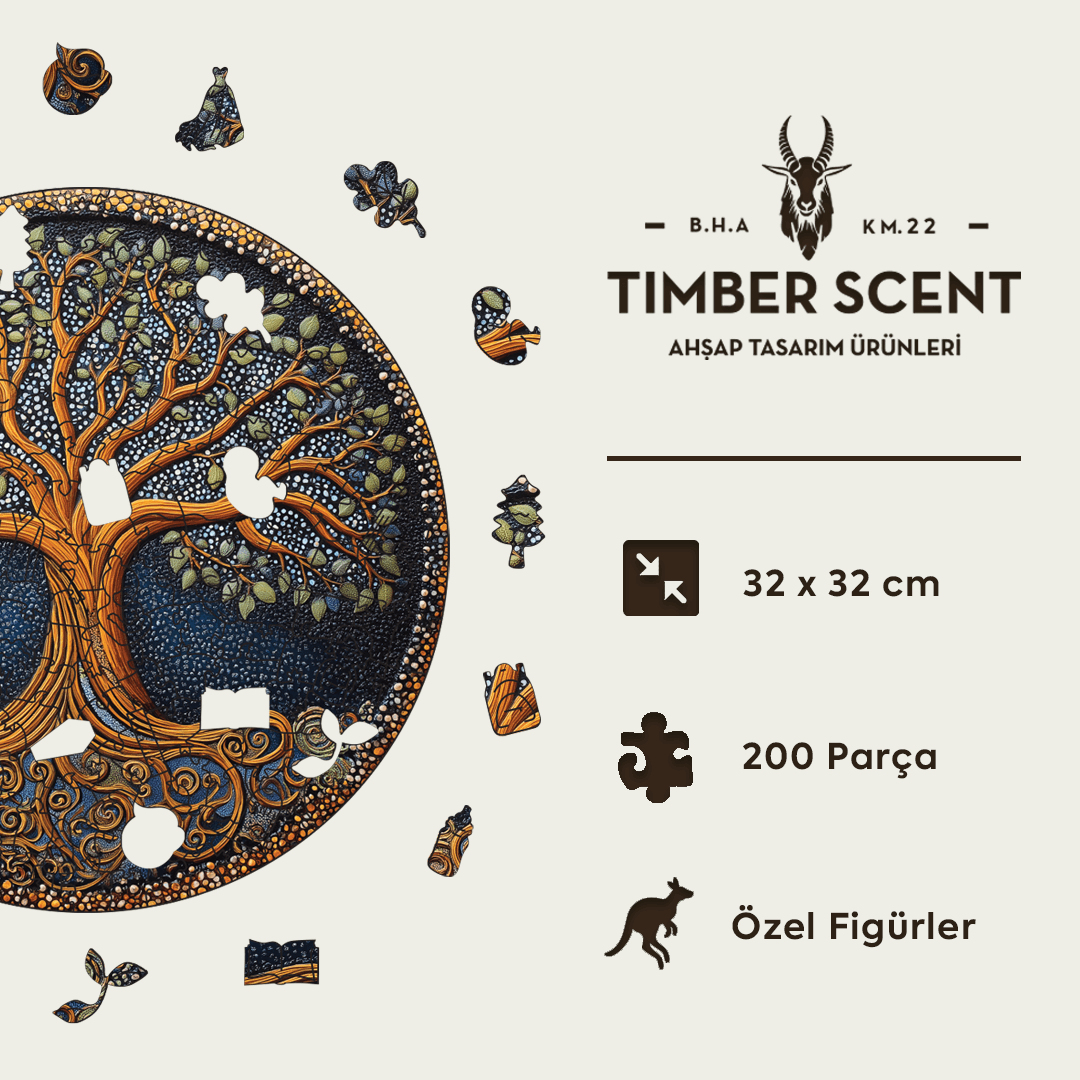 Timber Scent Hayat Ağacı Ahşap Puzzle