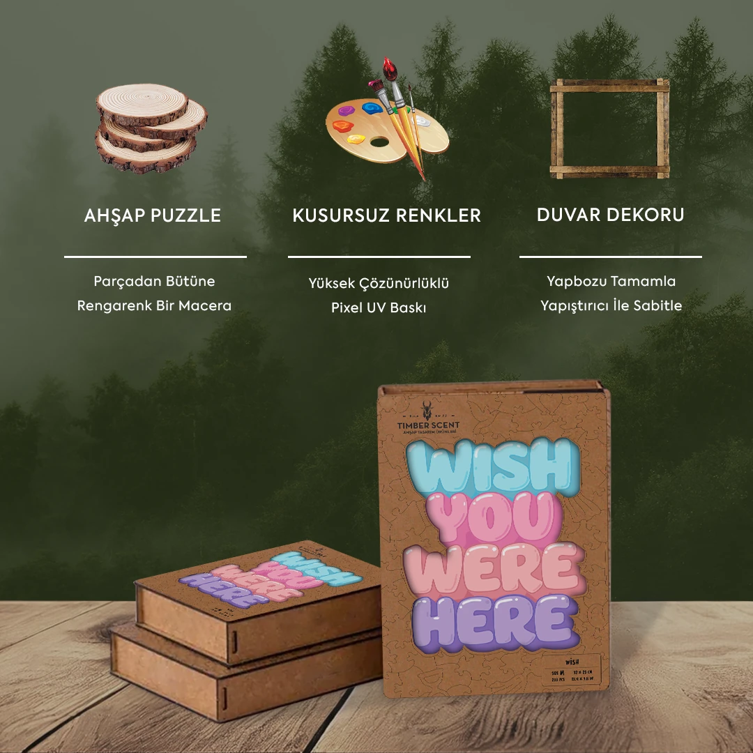 Wish You Ahşap Puzzle