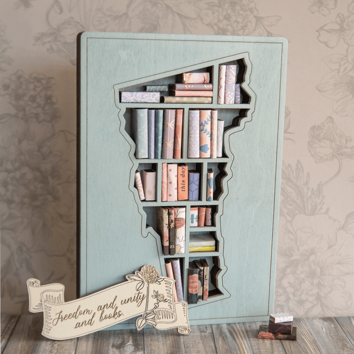 Timber Scent Portal Craft Freedom Bookshelf Mini Ahşap Kitaplık