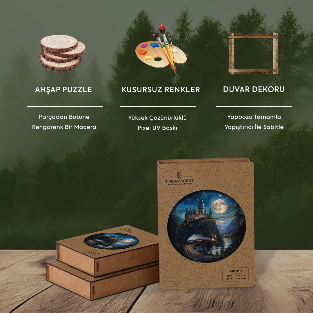 Hogwarts Ahşap Puzzle