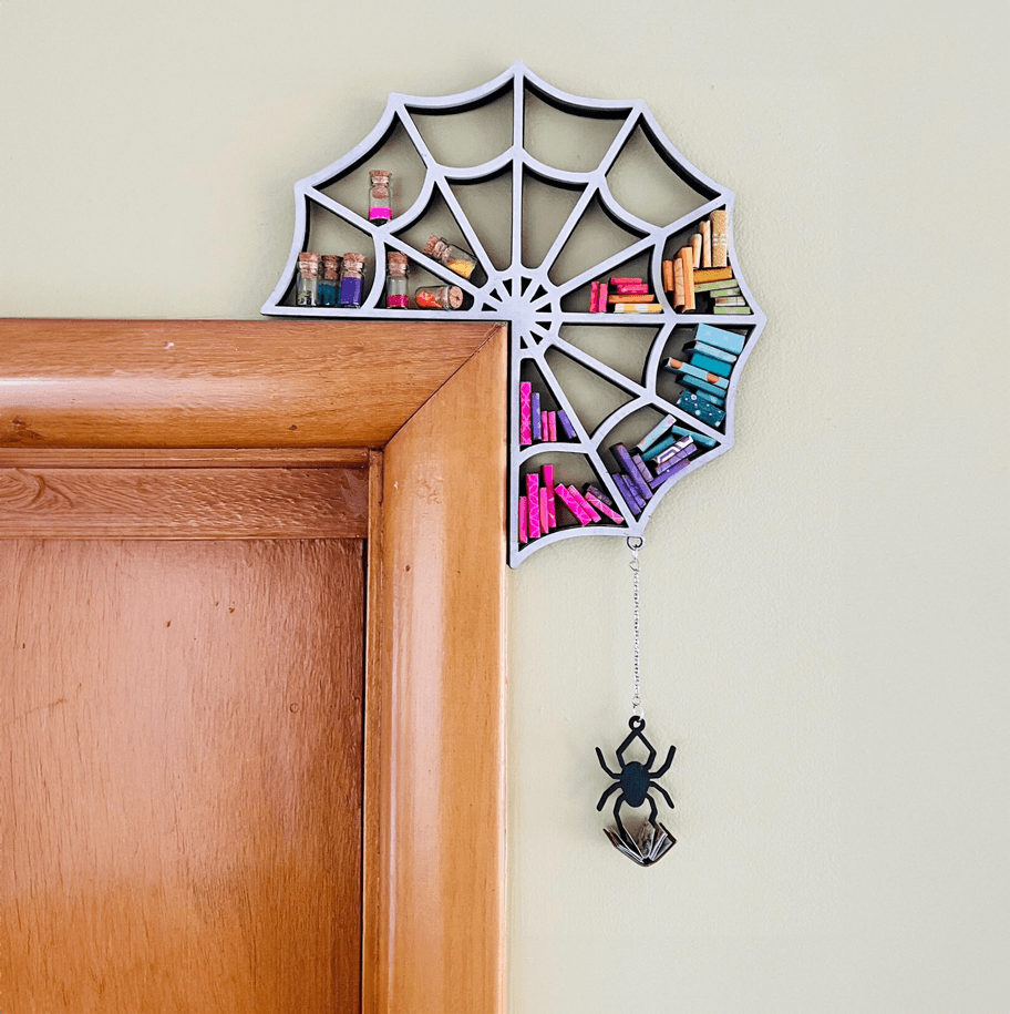 Timber Scent Portal Craft Nerd Spider Köşe Mini Ahşap Kitaplık