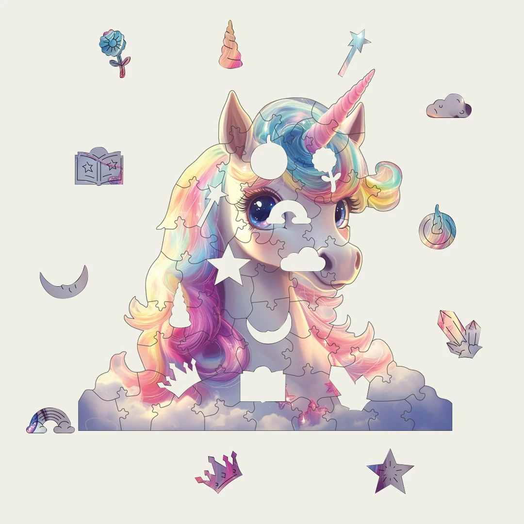 KIDS Unicorn Ahşap Puzzle