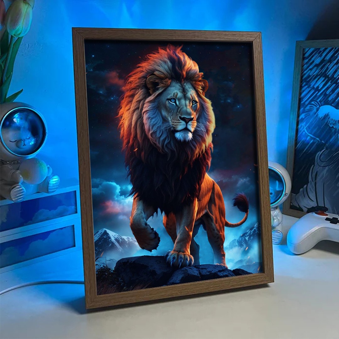 Timber Scent Glow Frame Lion