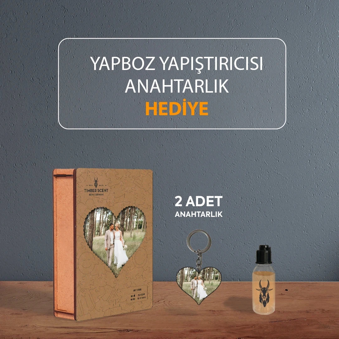 Kalp - Özel Tasarım Ahşap Puzzle