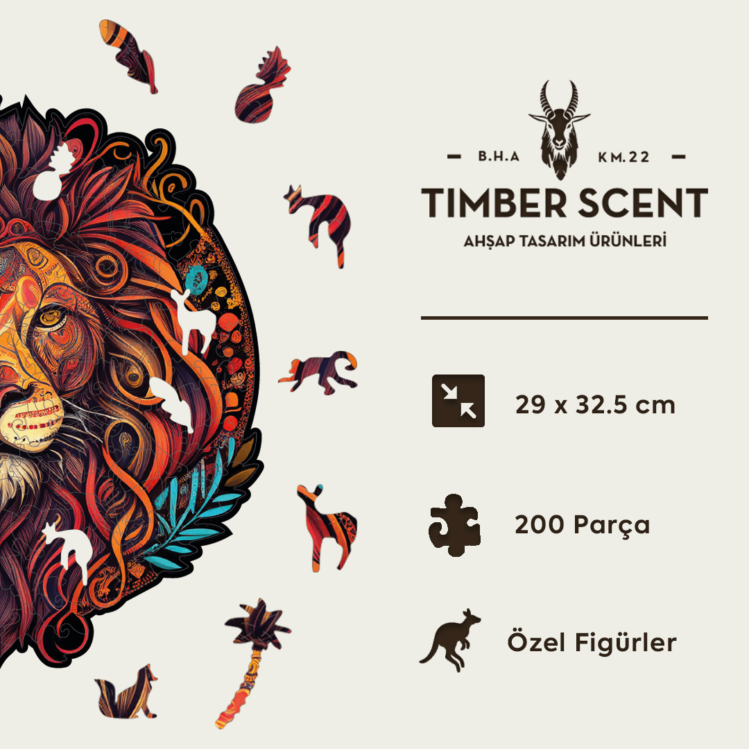 Timber Scent Aslan Ahşap Puzzle