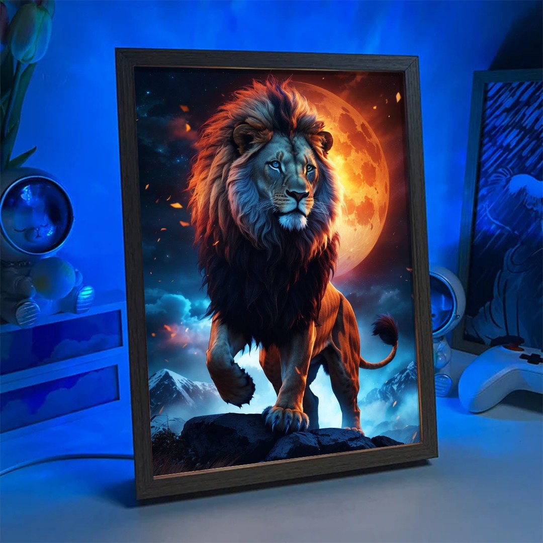 Timber Scent Glow Frame Lion