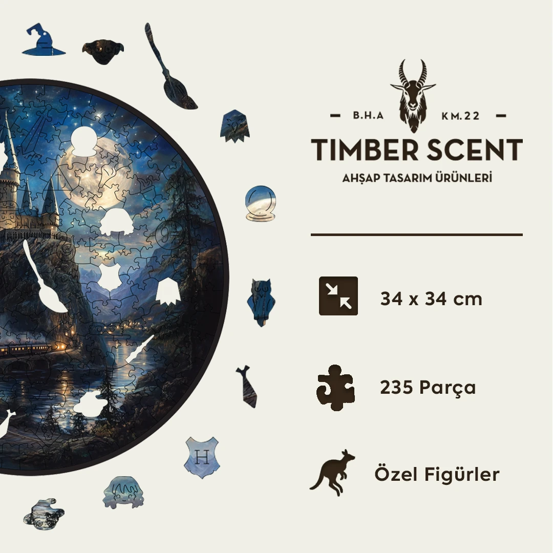 Hogwarts Ahşap Puzzle