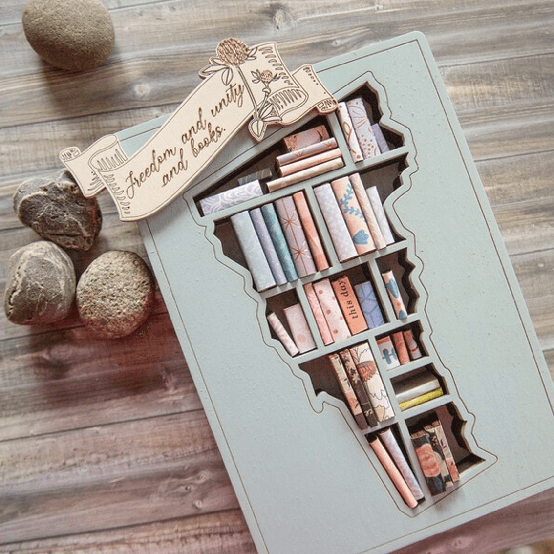 Timber Scent Portal Craft Freedom Bookshelf Mini Ahşap Kitaplık