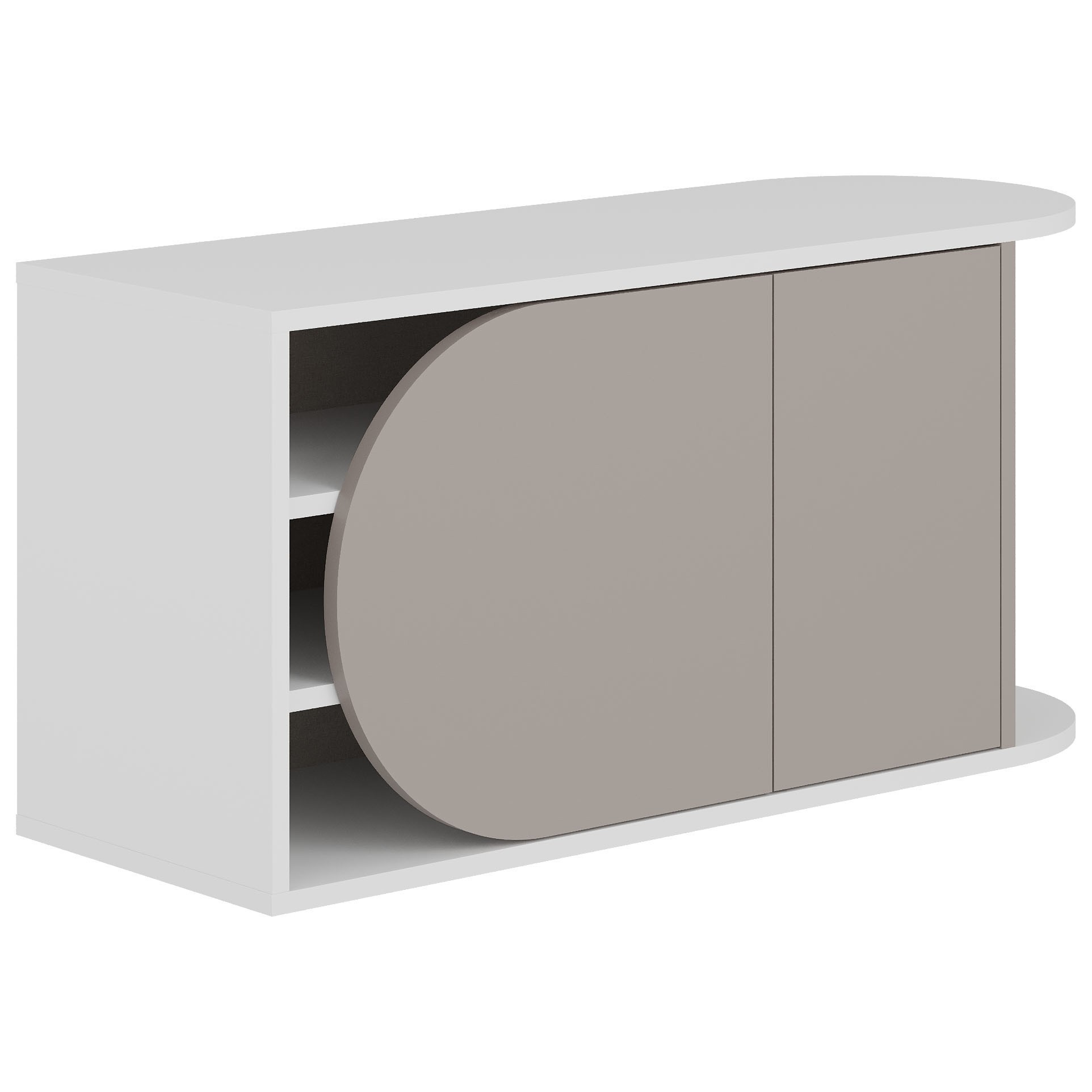 Pyramid Shoe Bench Retro Grey - White