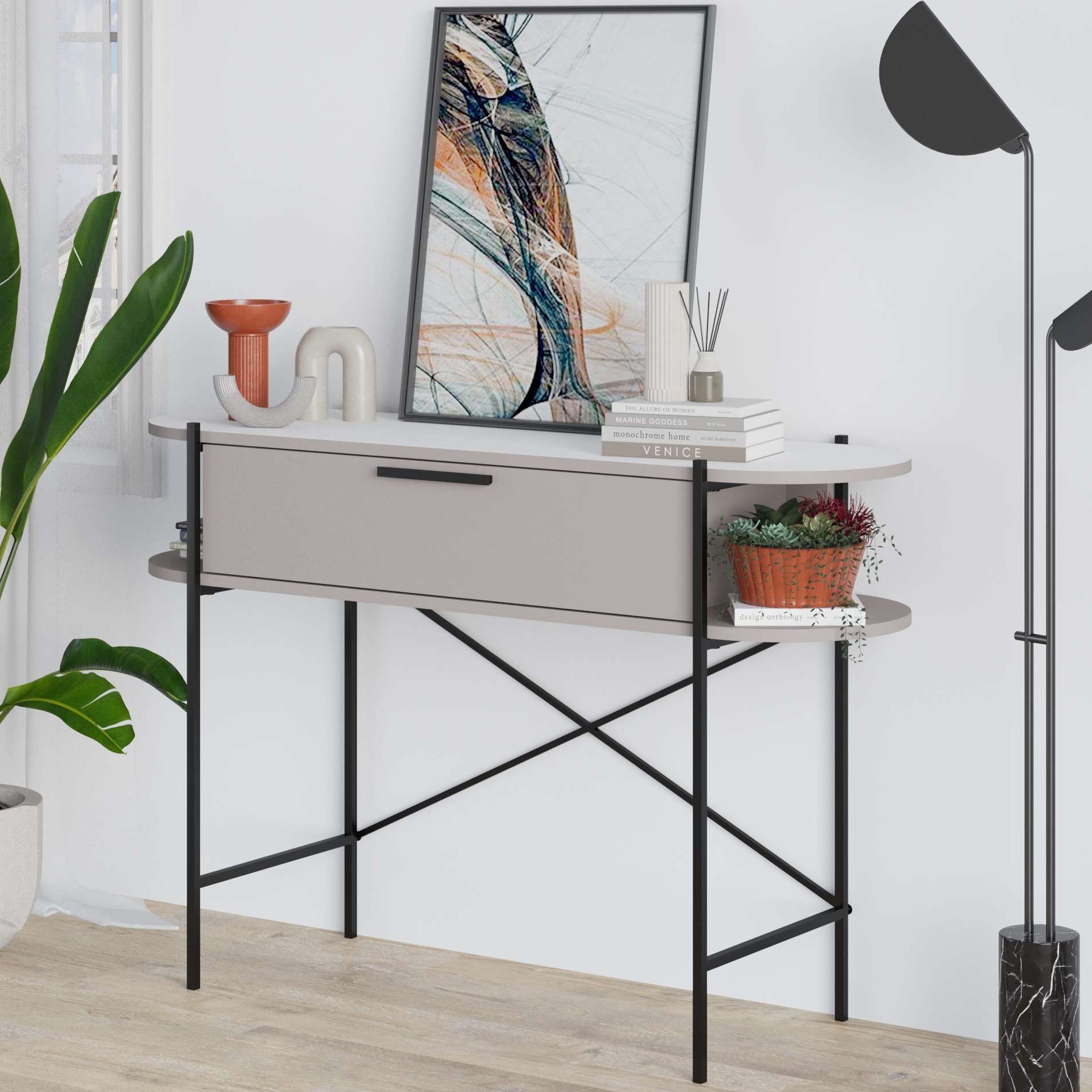 Tita Bookcase Light Mocha - Anthracite