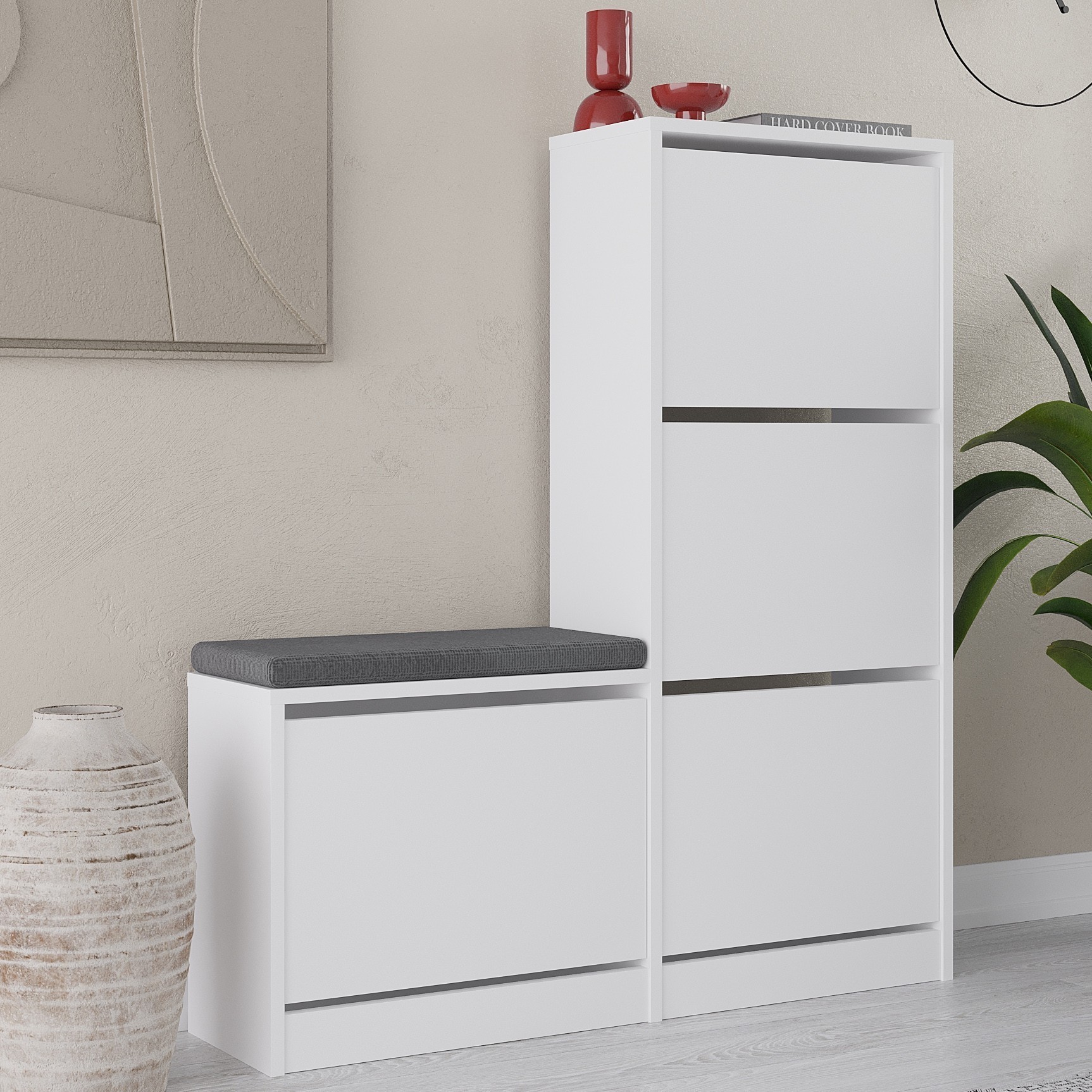 Dude Bench & Shoe Cabinet Oak