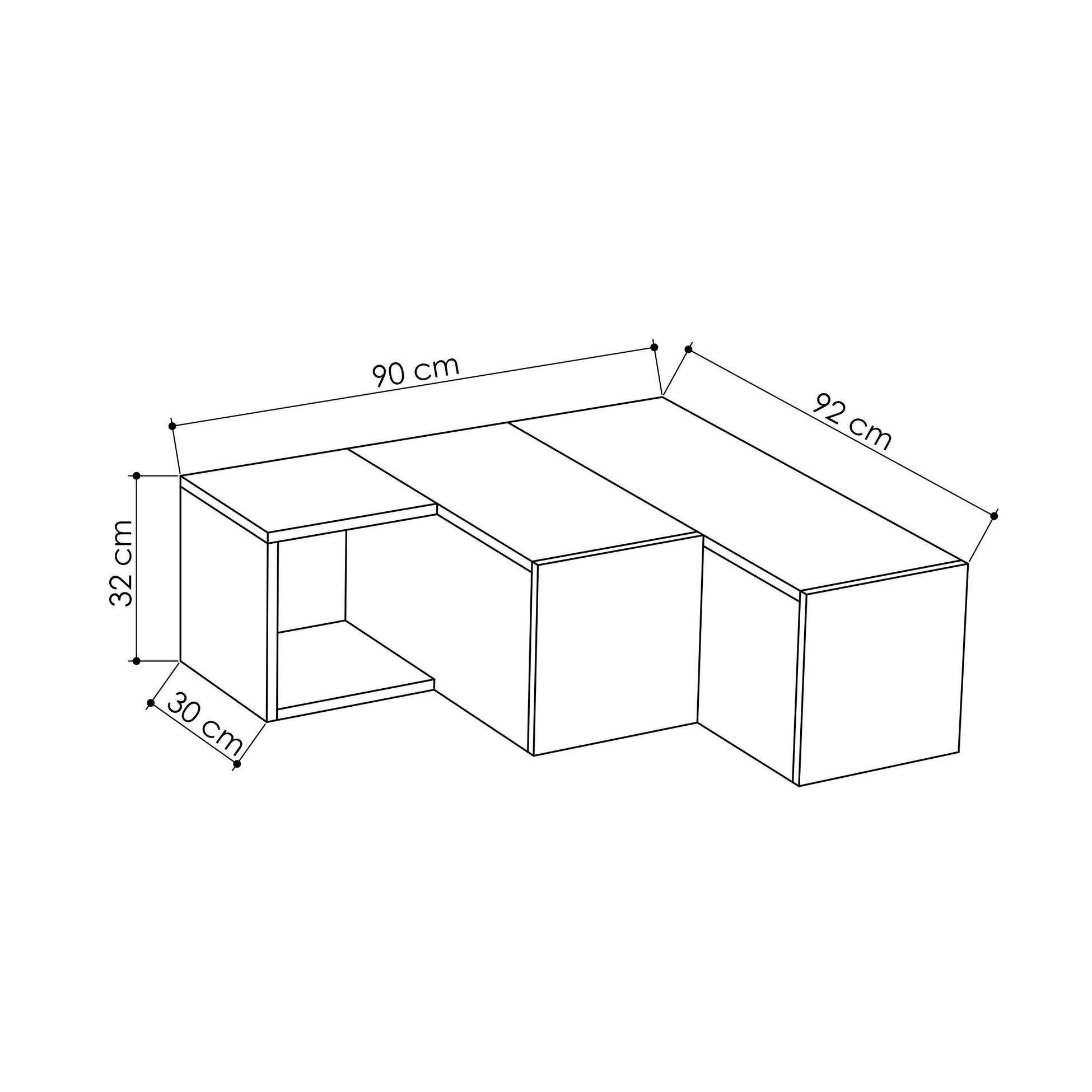 COMPACT TV STAND - ANTHRACITE - LIGHT MOCHA - M.TV.16544.4