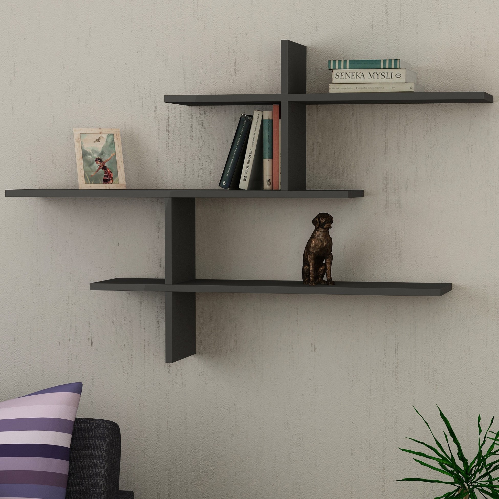 Part Corner Shelf Retro Grey - Ancient White