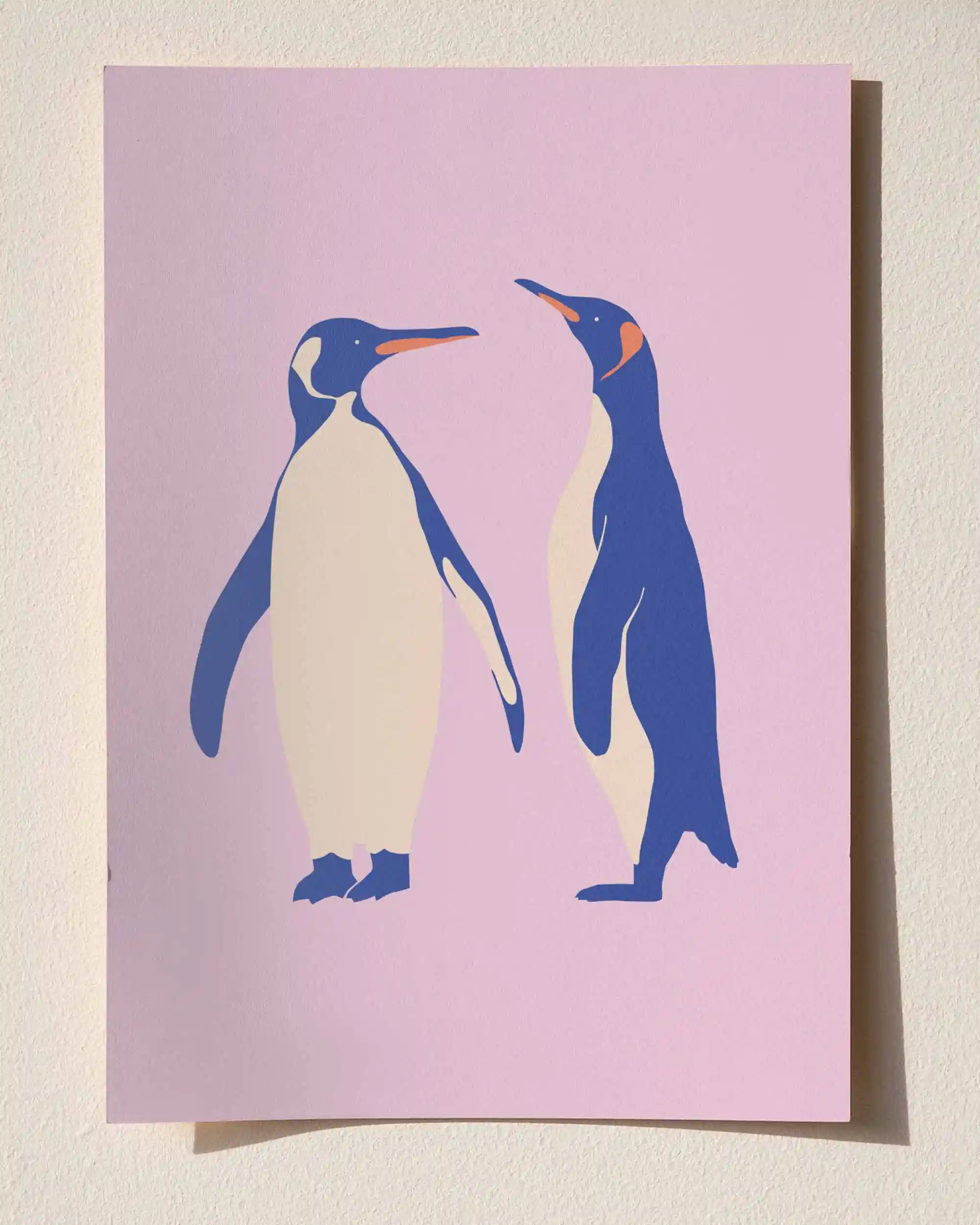 Penguenler - Minimal ve Sevimli Çocuk Odası Poster