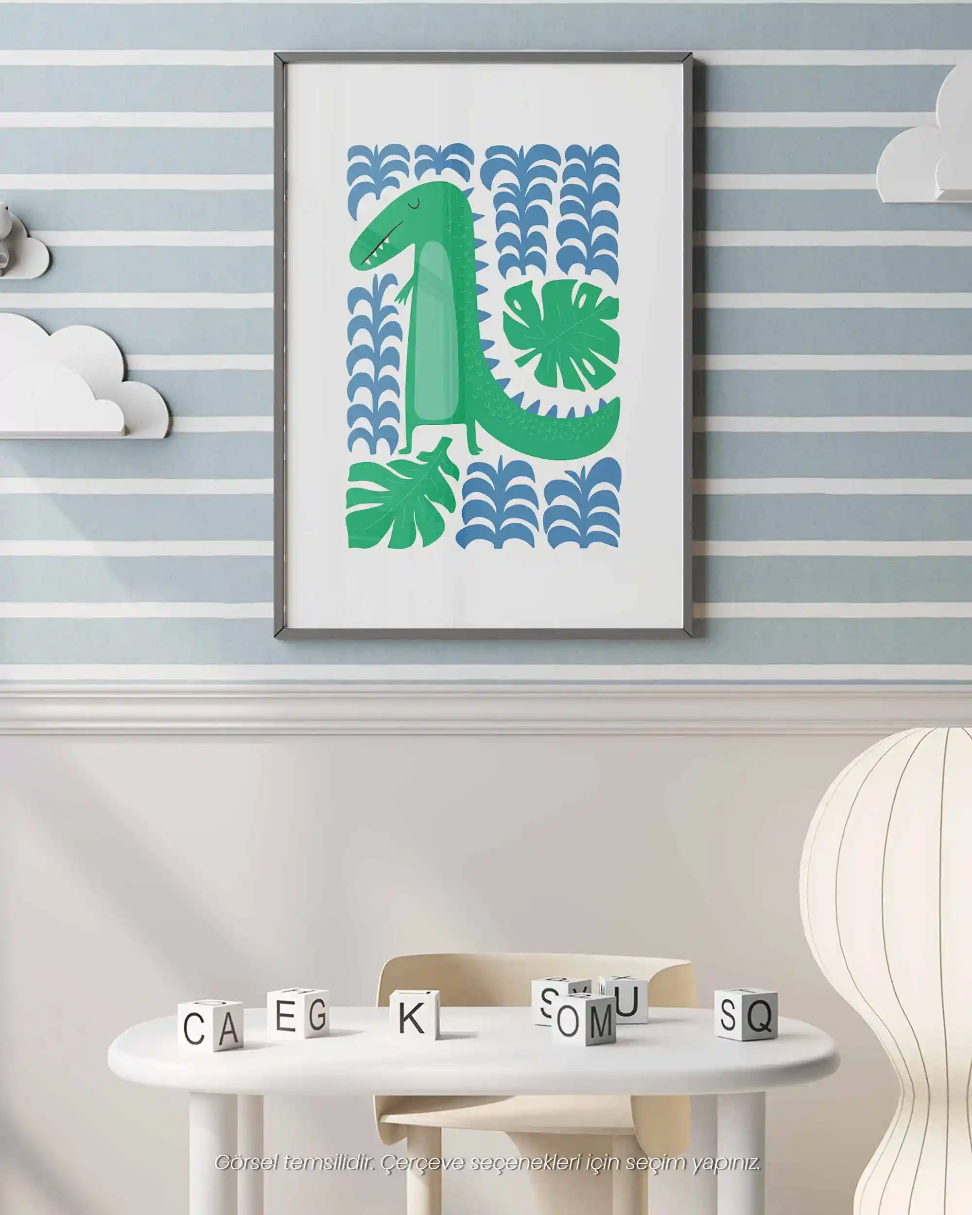 Timsah - Renkli ve Sevimli Çocuk Odası Poster