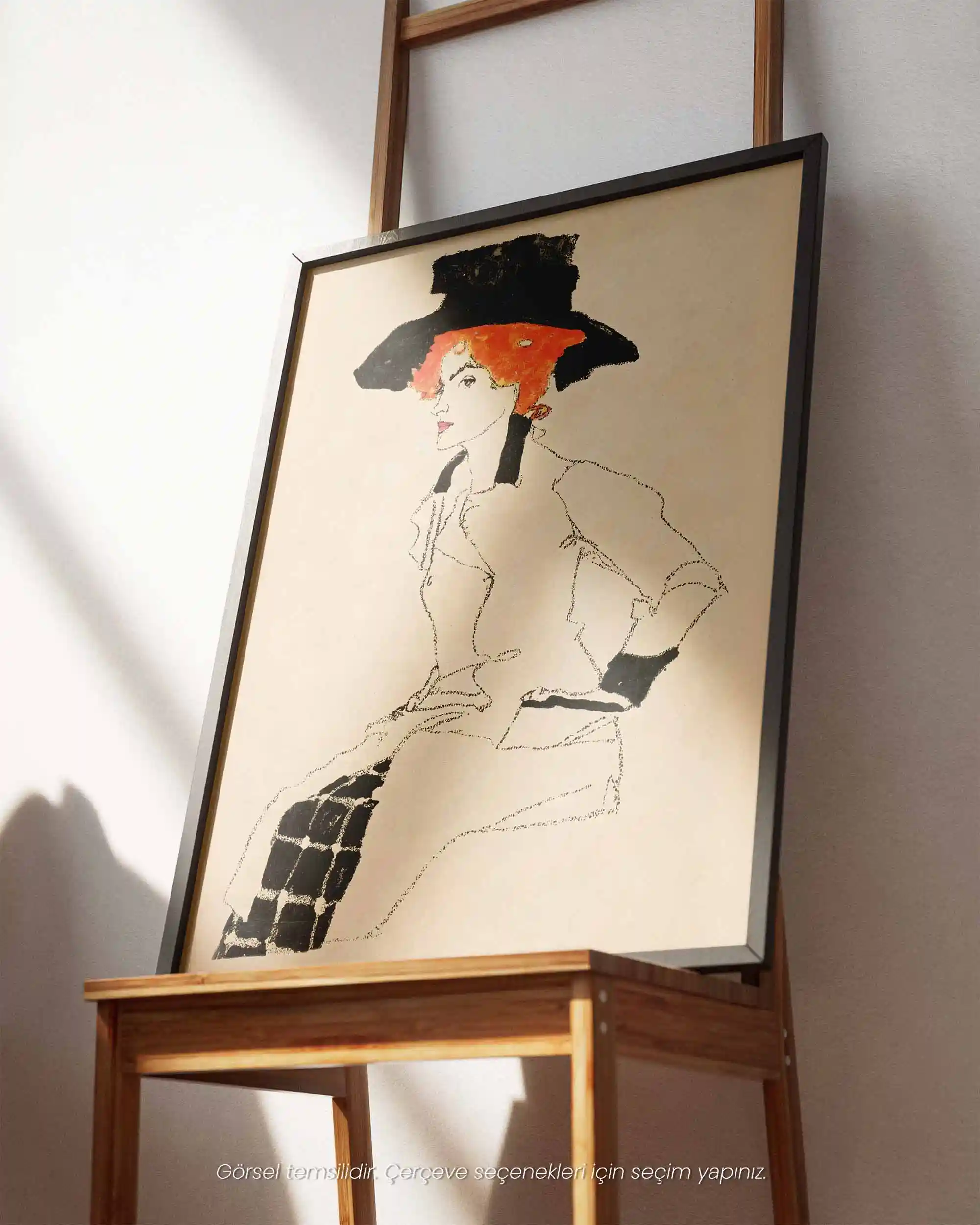 Egon Schiele - Kadın Portresi (1910) Eskiz Sanat Tarihi Poster