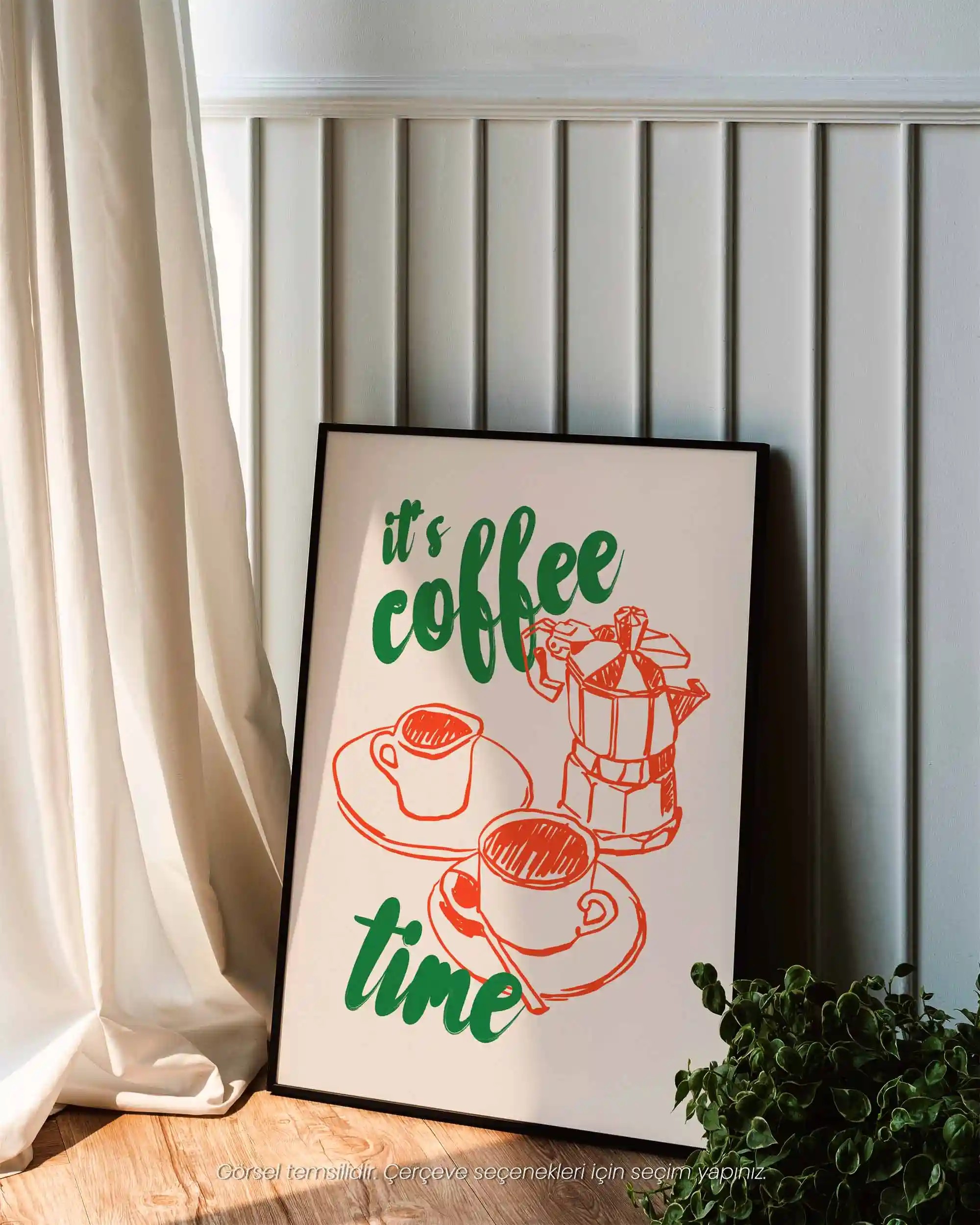 It’s Coffee Time – Moka Pot & Espresso Fincanı Poster