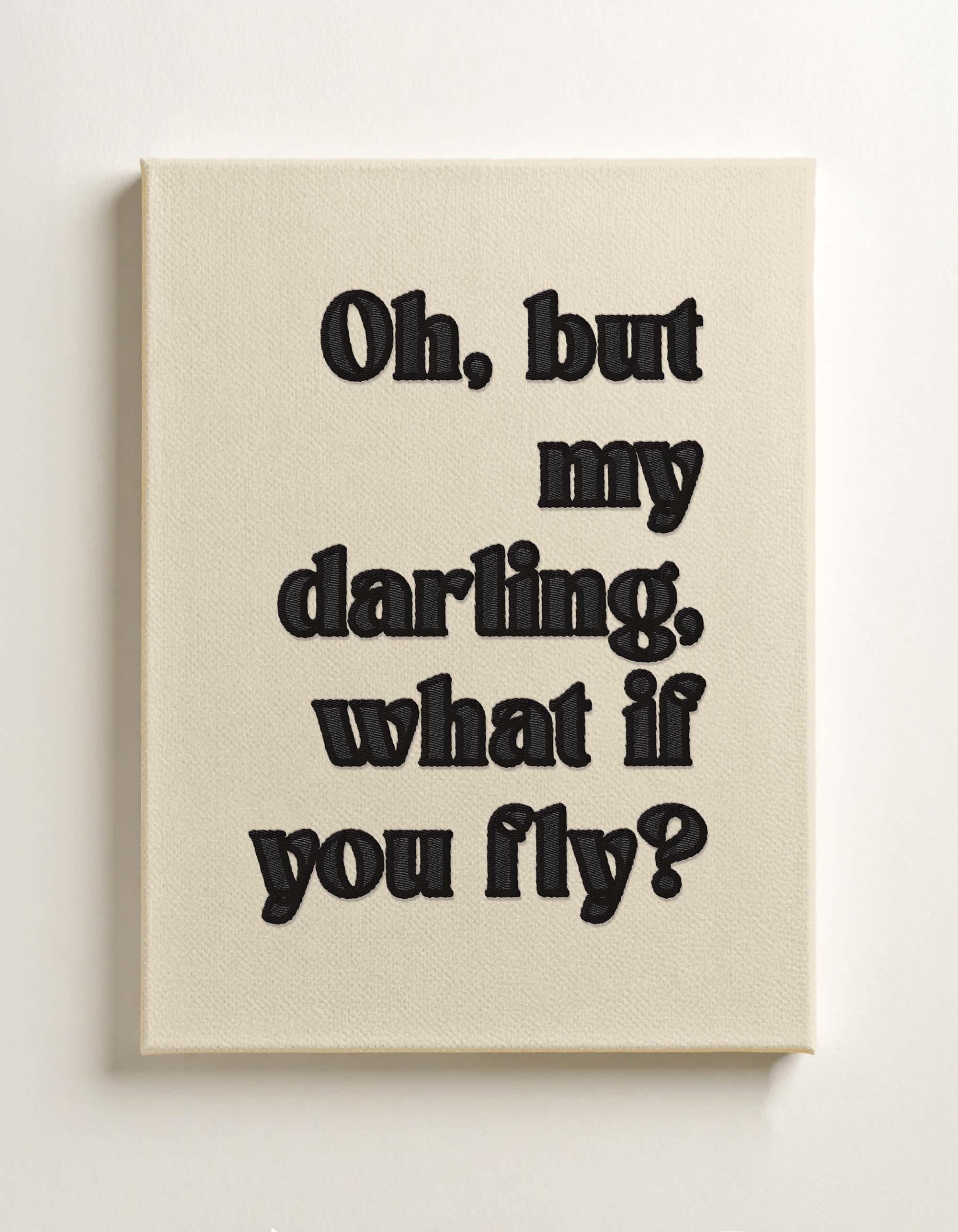 What If You Fly? - Nakışlı Mitolojik Kanvas Tablo 30x40 cm