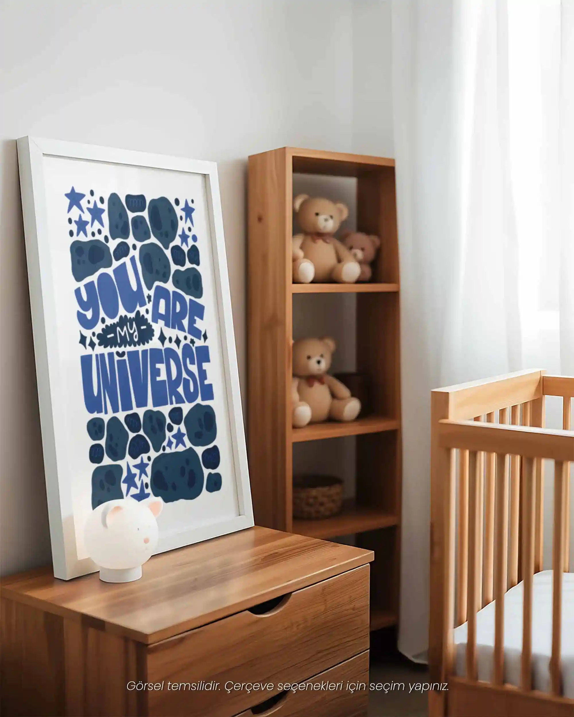 You Are My Universe - Renkli ve Modern Uzay Temalı Çocuk Odası Poster