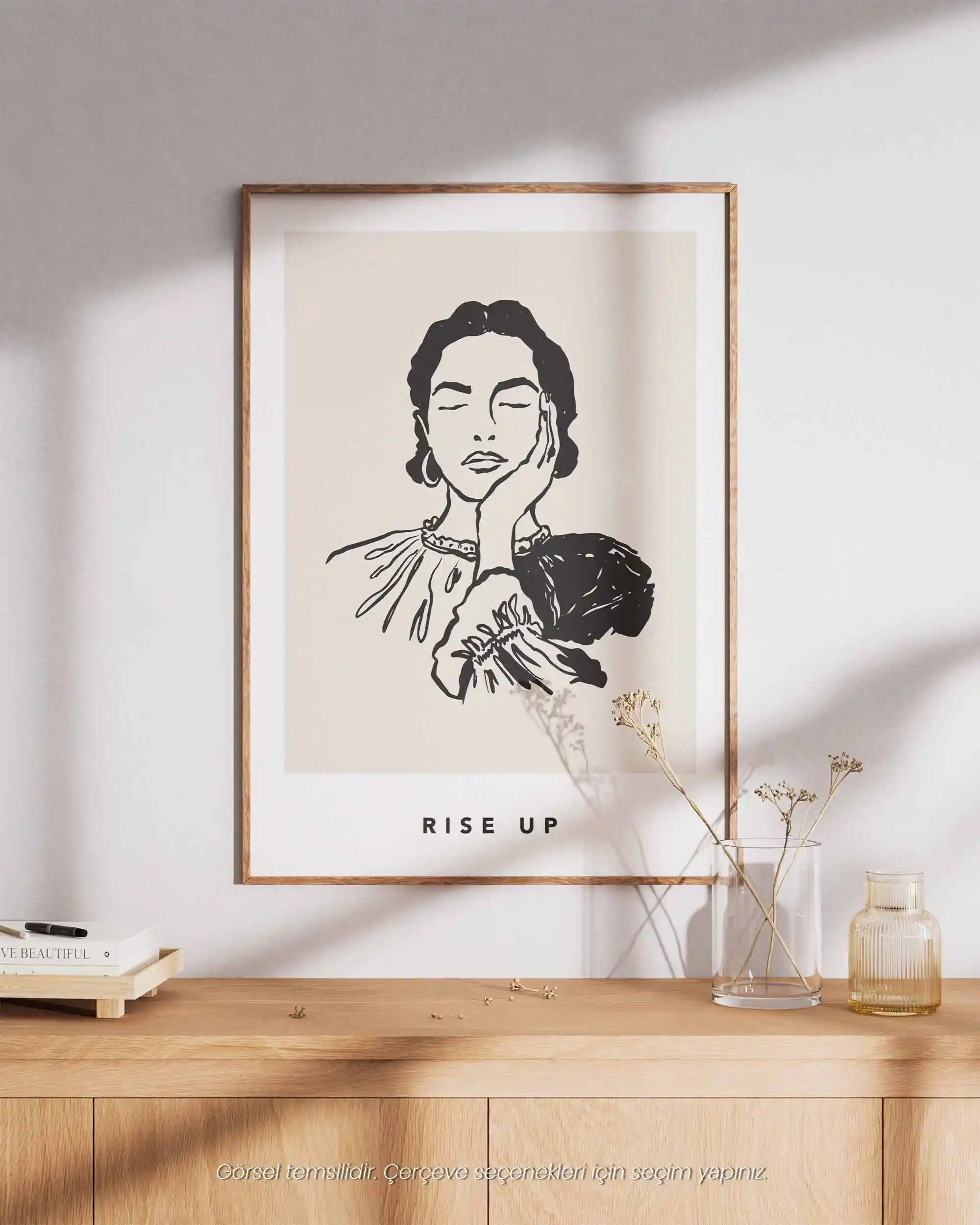 Rise Up – Minimal Çizim & Modern Sanat Poster