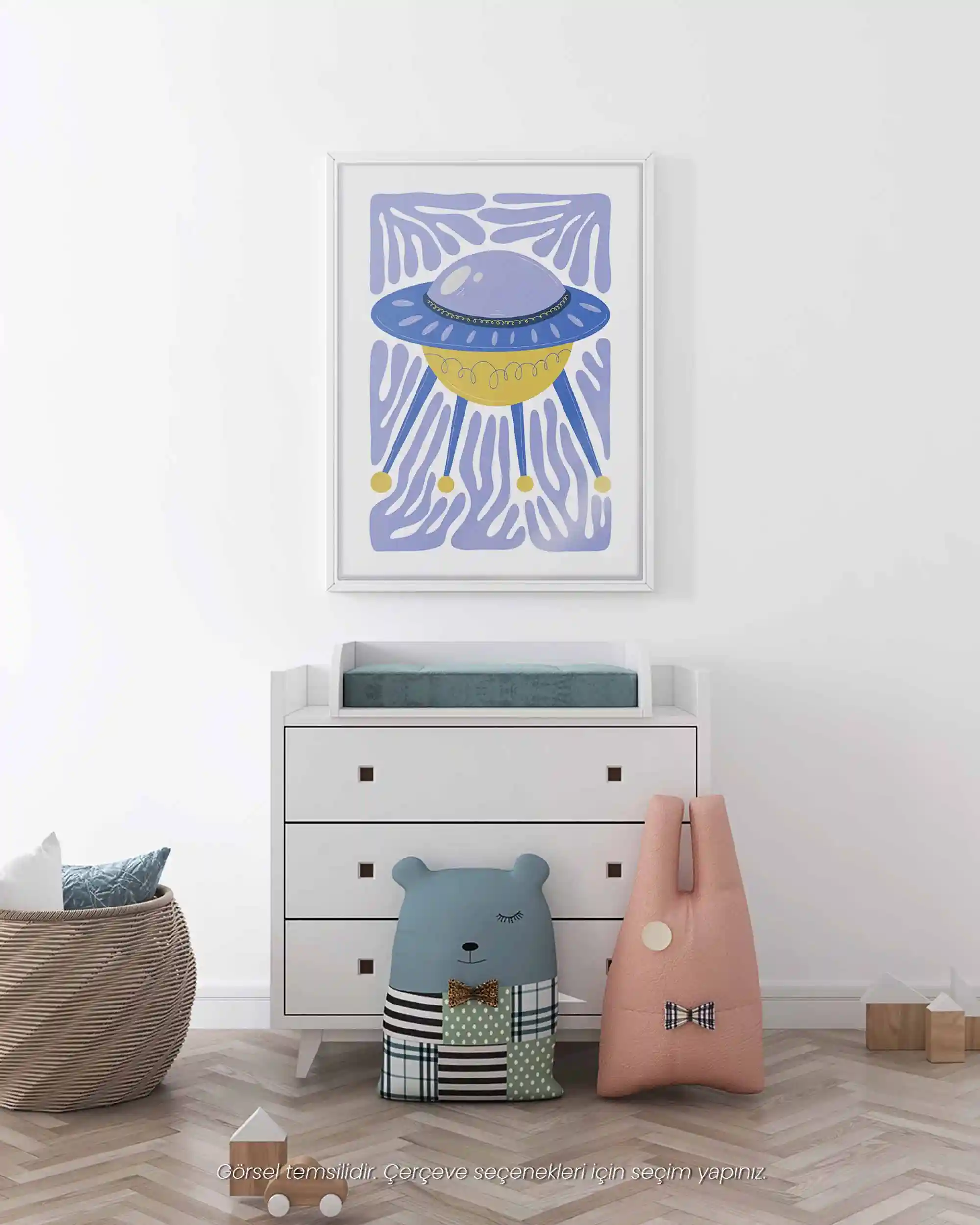 UFO - Modern Uzay Temalı Çocuk Odası Poster