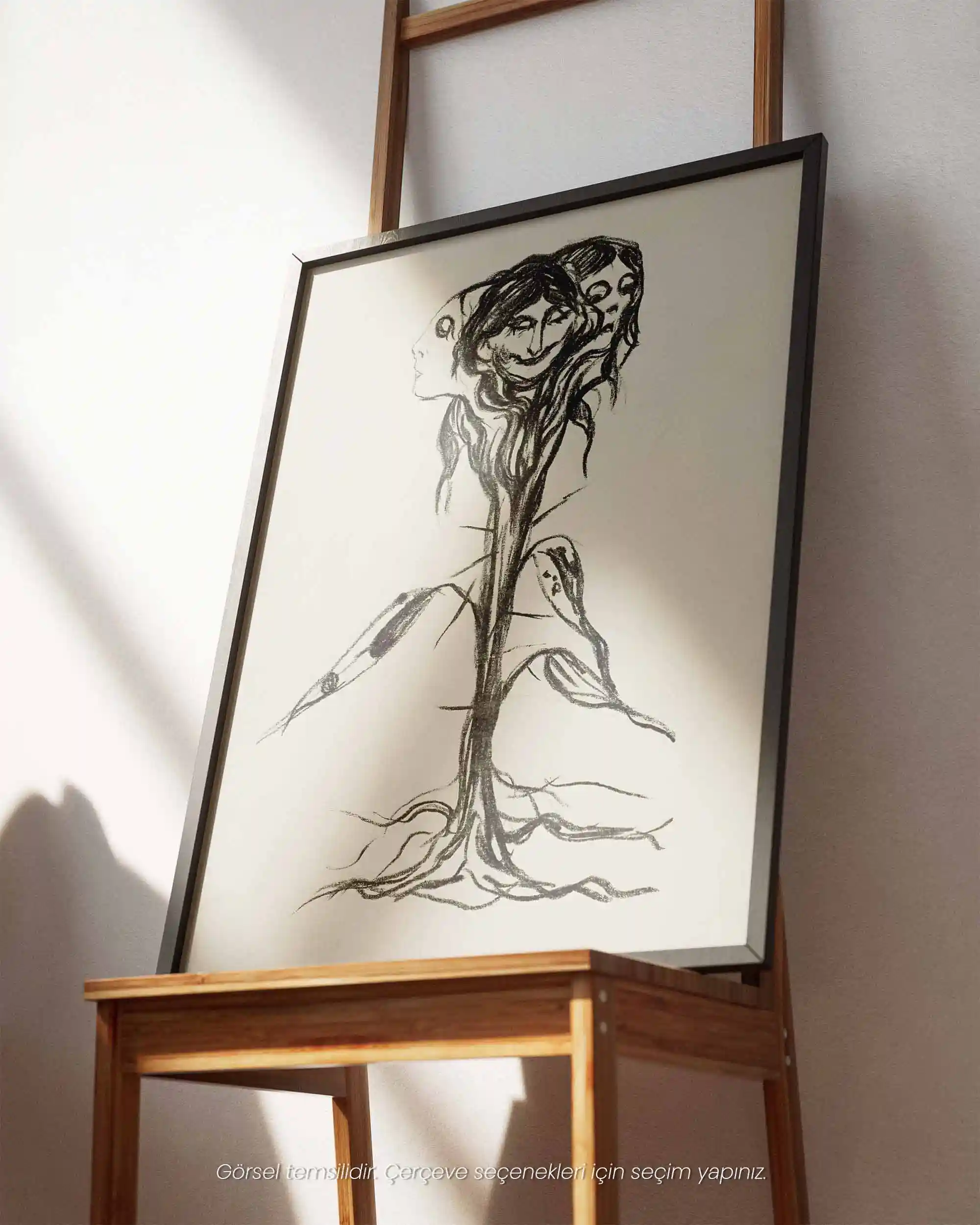 Edvard Munch - Vignette: Amaryllis (1908–09) Karakalem Eskiz Sanat Tarihi Poster