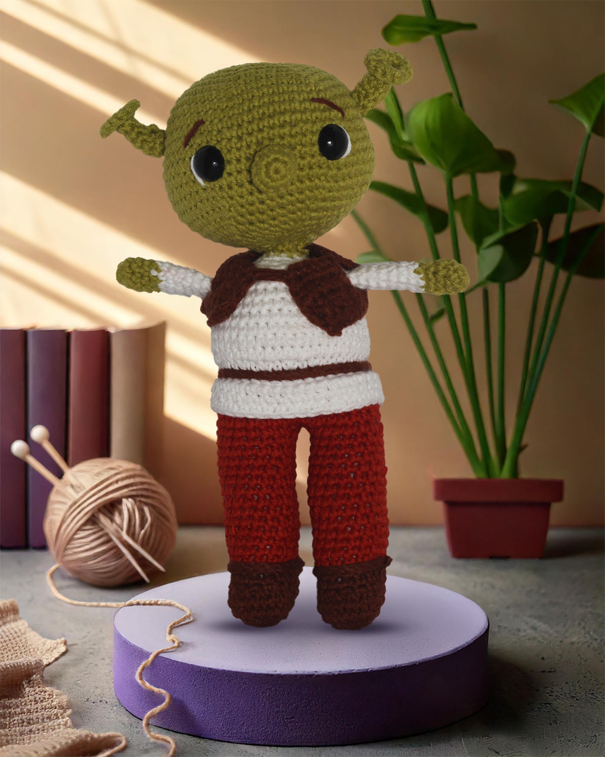 Shrek Amigurumi Bebek 19 cm - El Yapımı Örgü Oyuncak