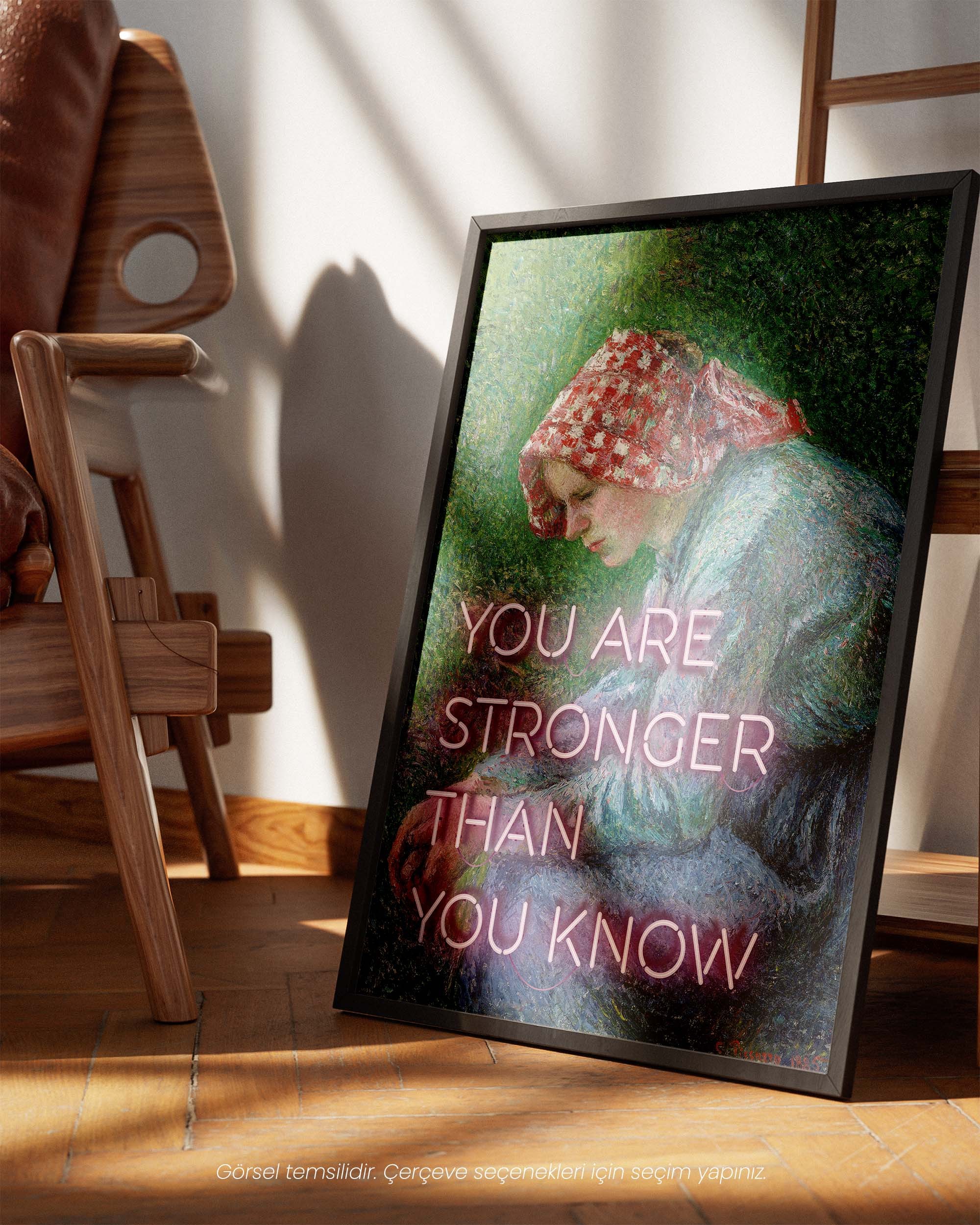 You Are Stronger Than You Know - Seated Peasant Woman Poster by Camille Pissarro Çerçeveli-Çerçevesiz Poster