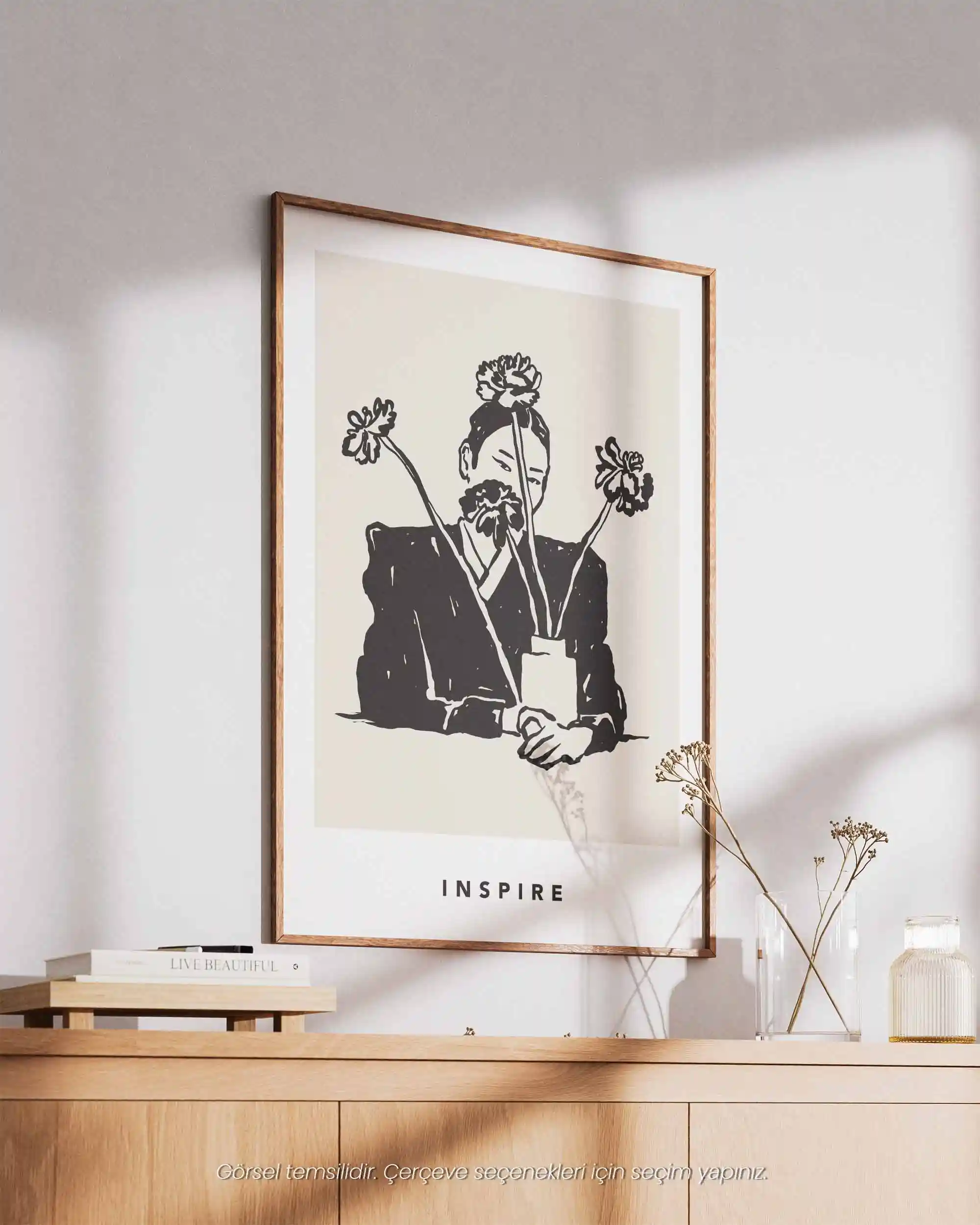 Inspire – Minimal Çizim & Modern Sanat Poster