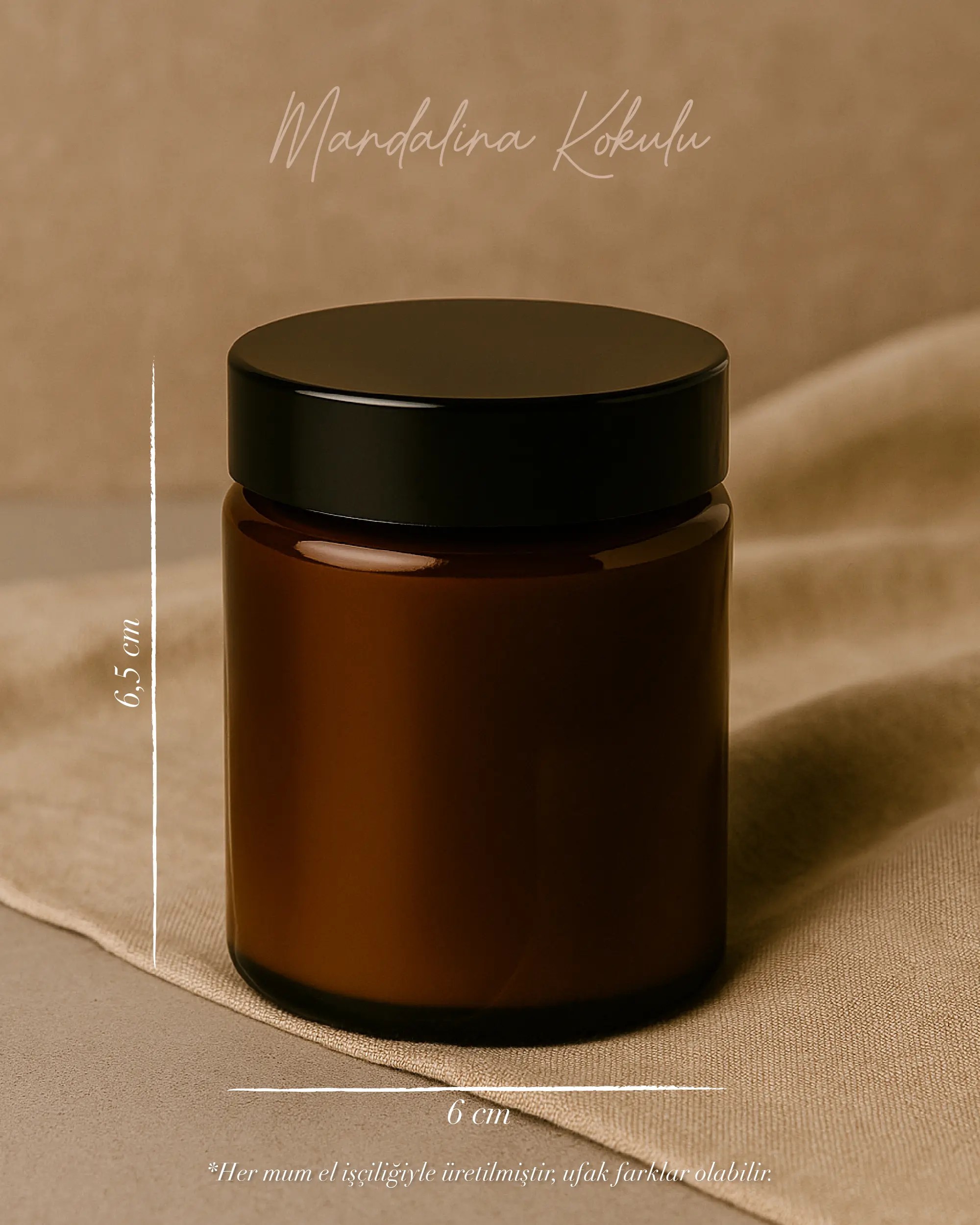 Lavanta ve Mandalina Kokulu 4’lü Mum Seti - El Yapımı Soya Wax Mum Seti - Amber ve Şeffaf Cam Kavanozlarda Doğal ve Dekoratif Tasarım