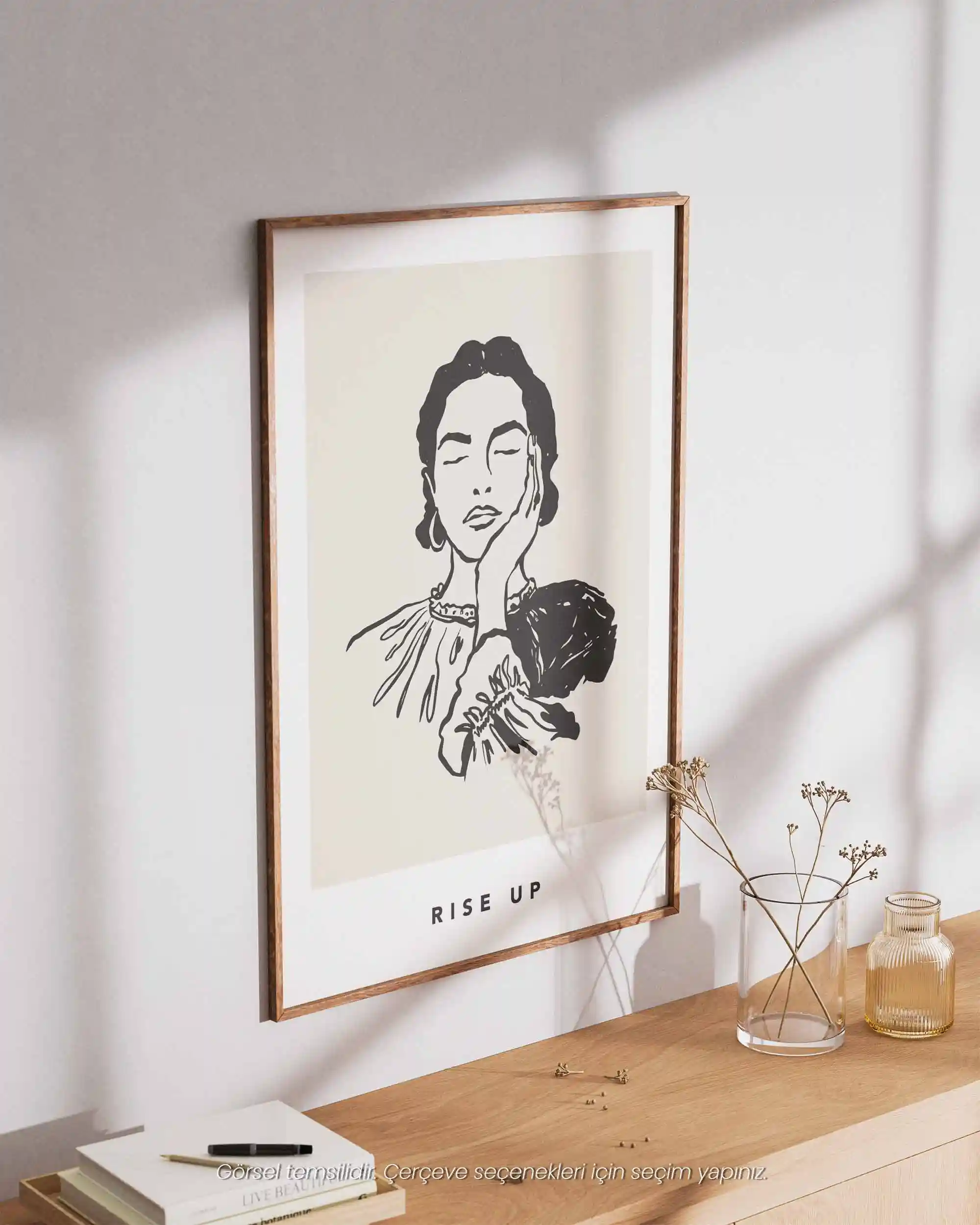 Rise Up – Minimal Çizim & Modern Sanat Poster