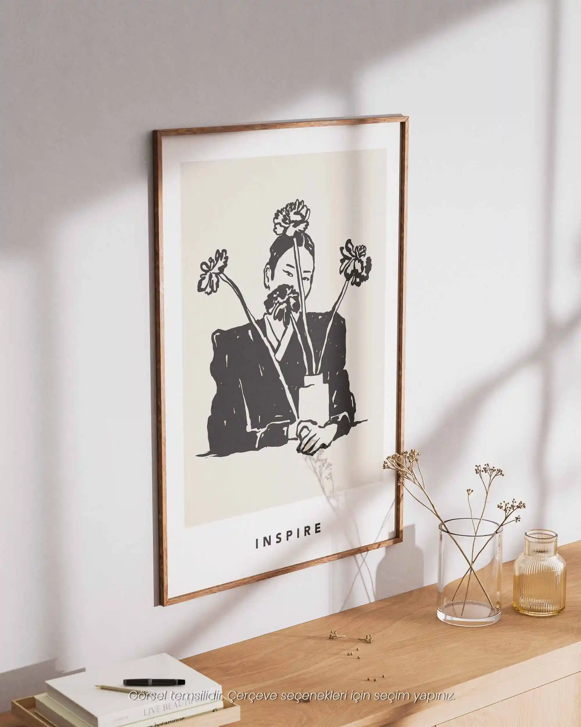 Inspire – Minimal Çizim & Modern Sanat Poster
