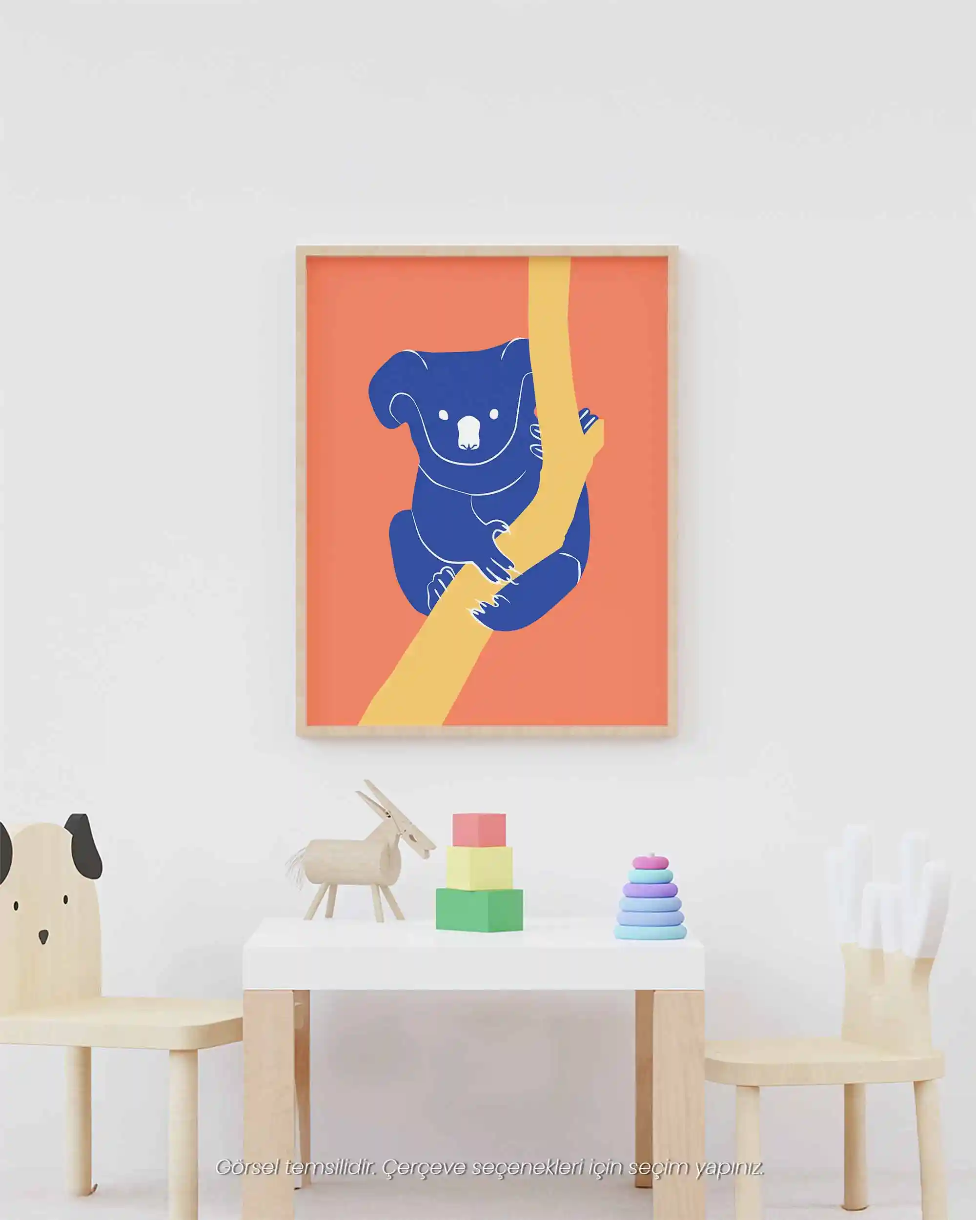 Koala - Minimal ve Renkli Çocuk Odası Poster