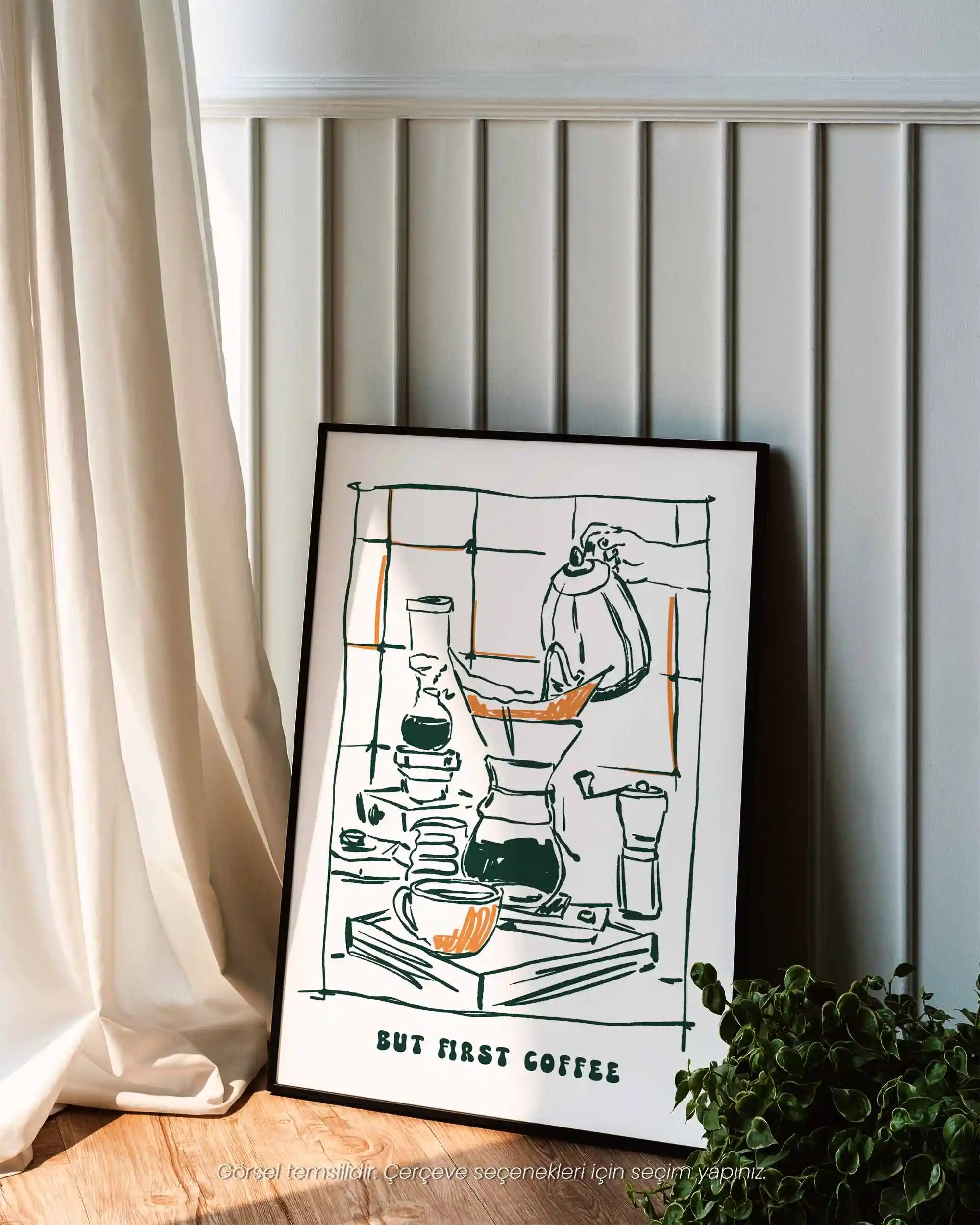 Coffee Makes Everything Better – Mutfak İçin V60 Kahve & Modern Poster