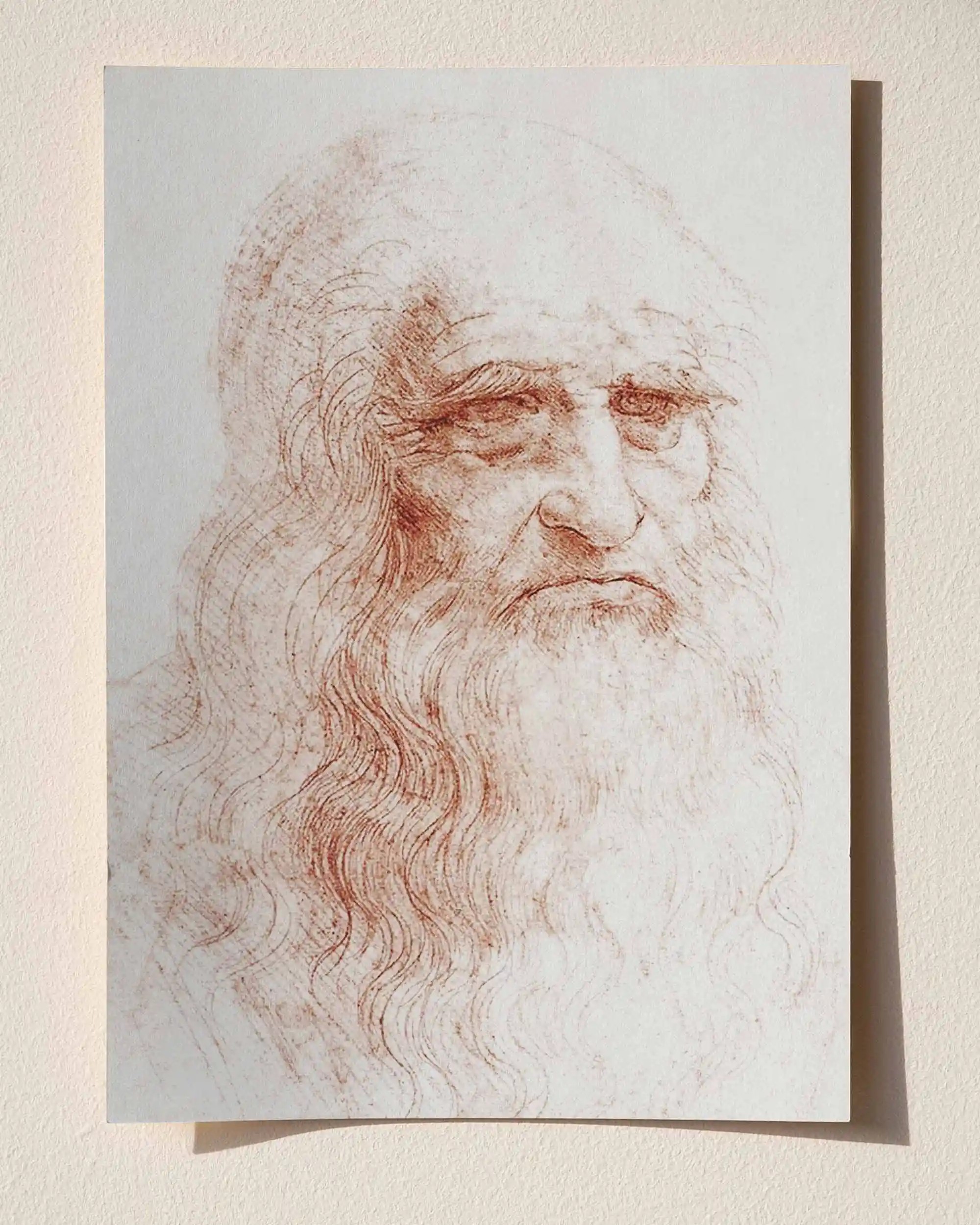 Leonardo da Vinci - Otoportre (1512) Kırmızı Tebeşir Eskiz Sanat Tarihi Poster