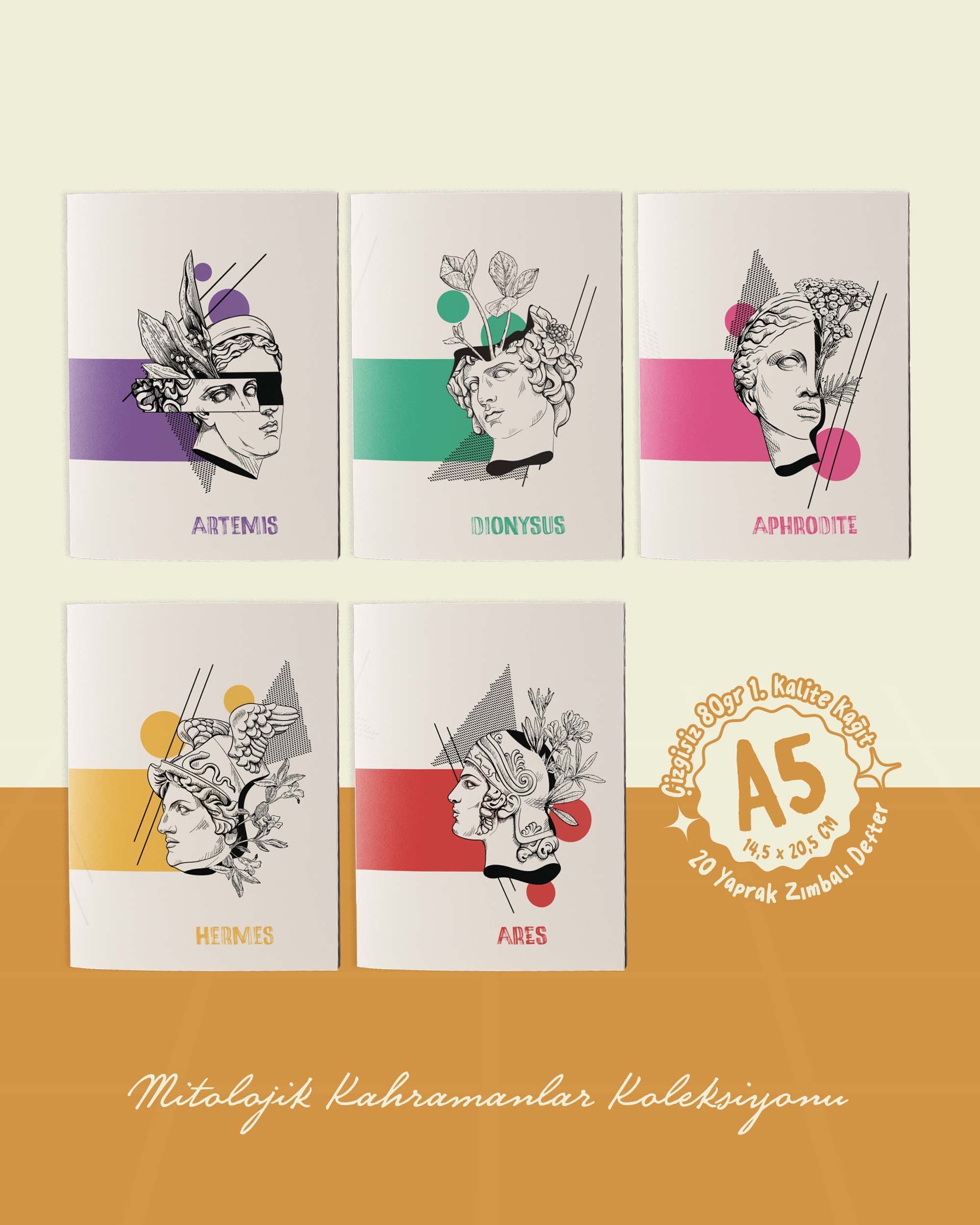 Kendi 5’li Defter Setini Oluştur - A5 Zımba Dikişli Defterlerden Özgürce Seçim Yap - 14,5x20,5 cm