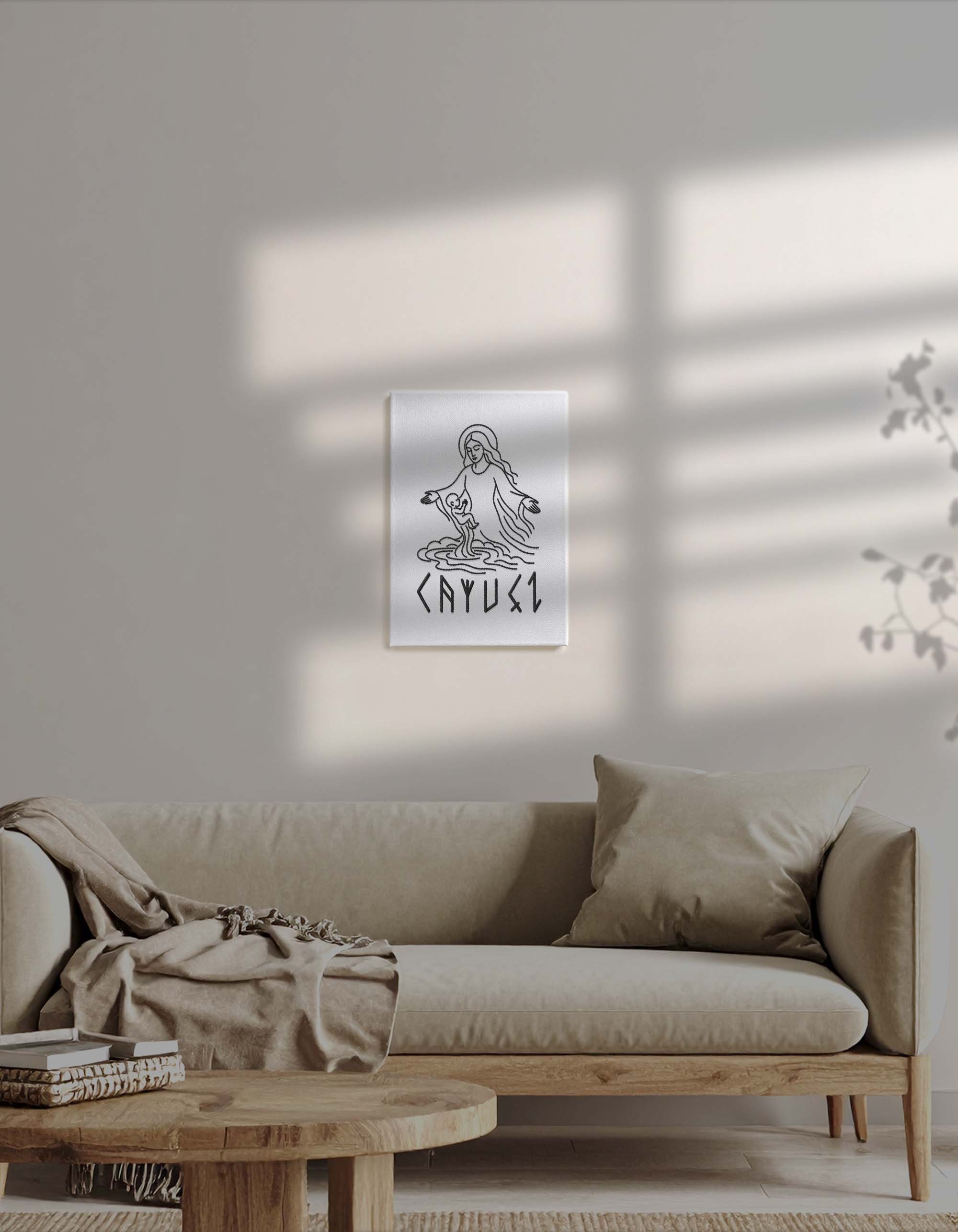CAYUÇI - Türk Mitolojisi Serisi Nakışlı Kanvas Tablo 21x30 cm
