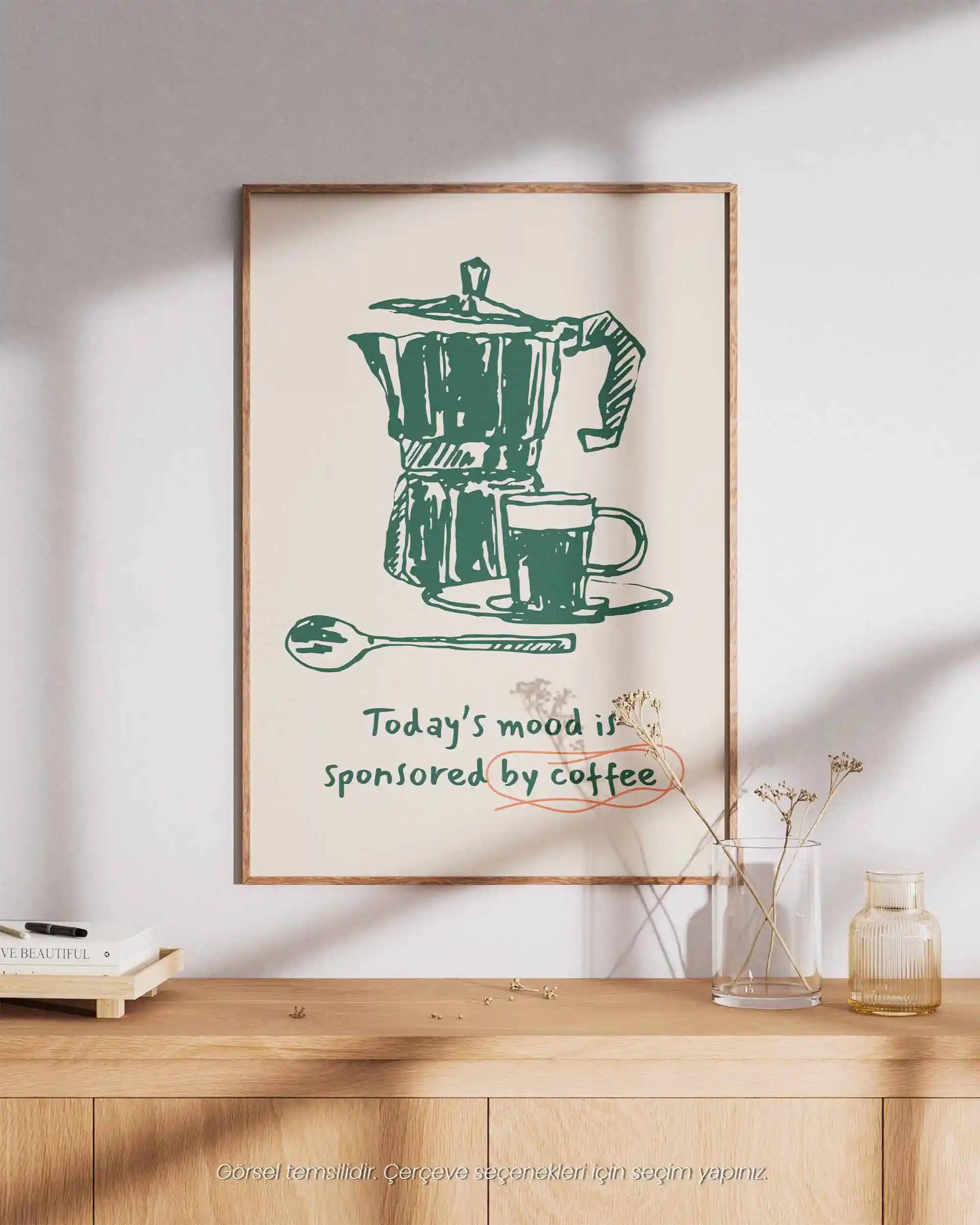 Today’s Mood Coffee - Mutfak İçin Minimal Moka Pot Poster