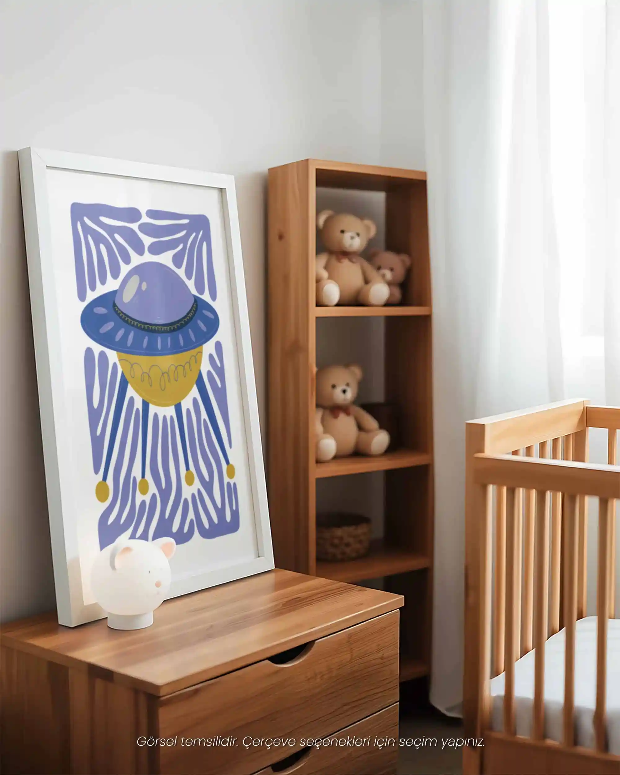 UFO - Modern Uzay Temalı Çocuk Odası Poster