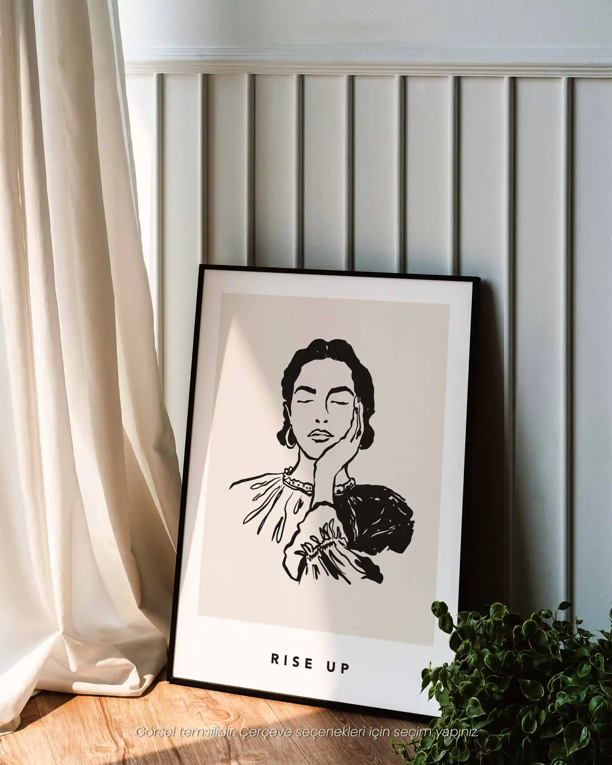 Rise Up – Minimal Çizim & Modern Sanat Poster
