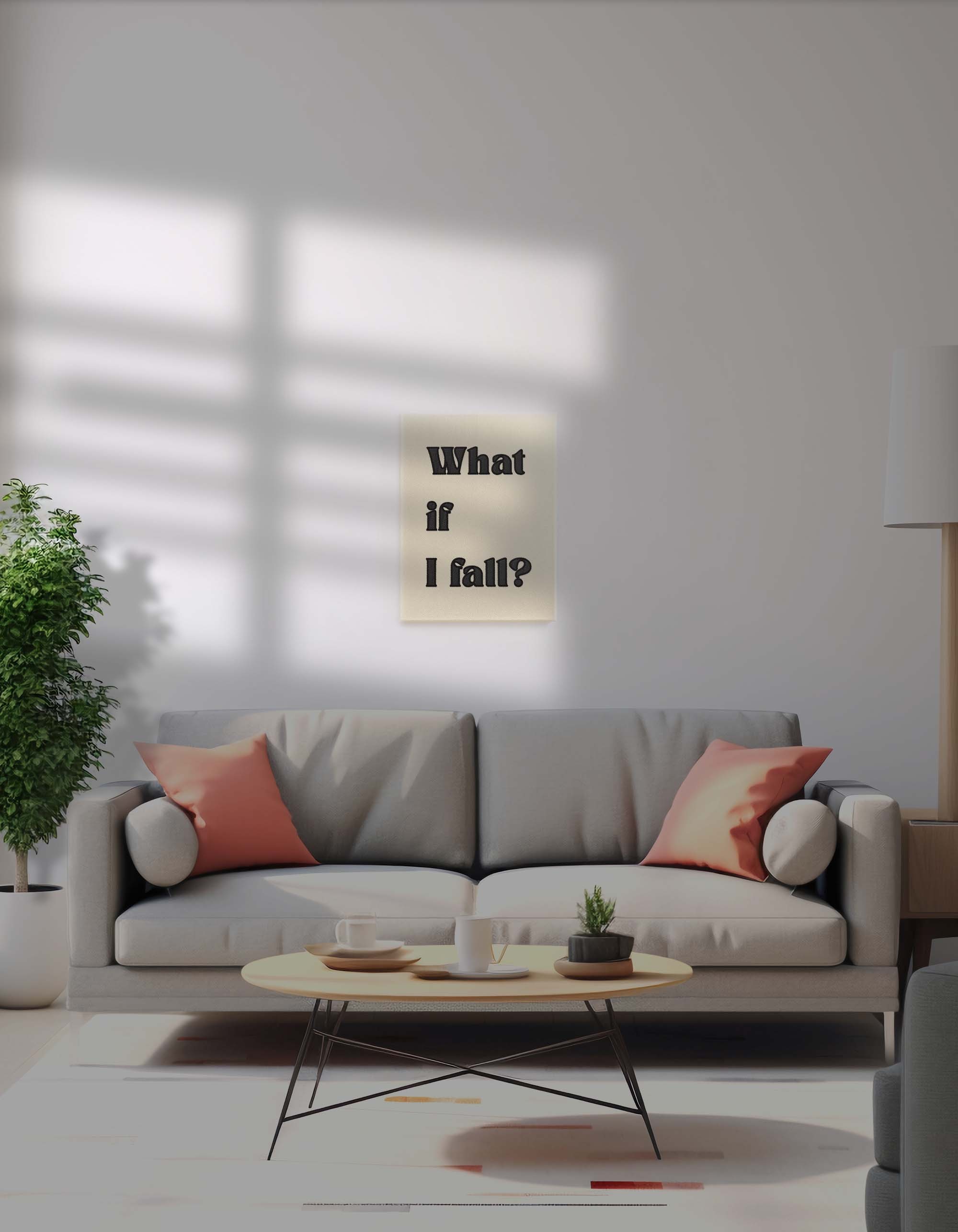What If I Fall? - Nakışlı Kanvas Tablo 30x40 cm