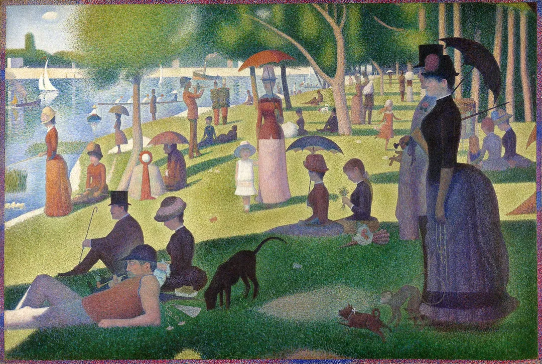 Bir Pazar Öğleden Sonrası (1884-1886), Georges Seurat, Tuval Üzerine Yağlı Boya, Art Institute of Chicago