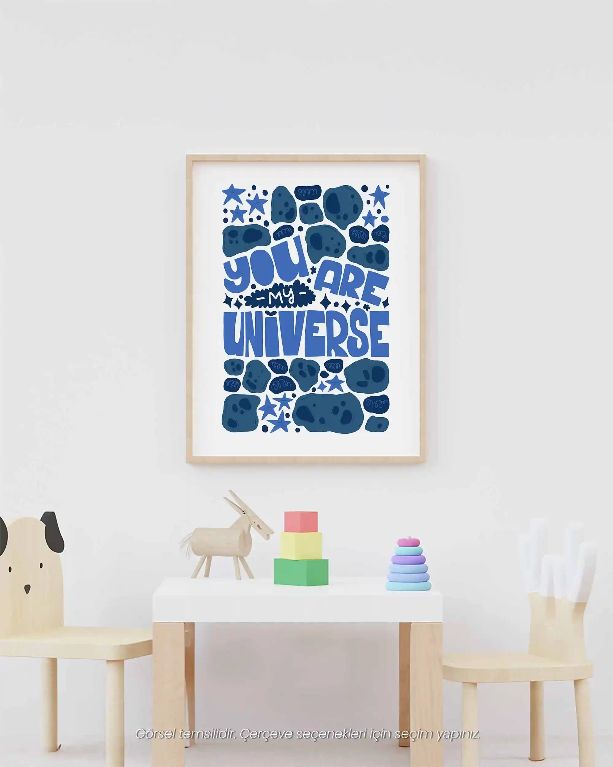You Are My Universe - Renkli ve Modern Uzay Temalı Çocuk Odası Poster