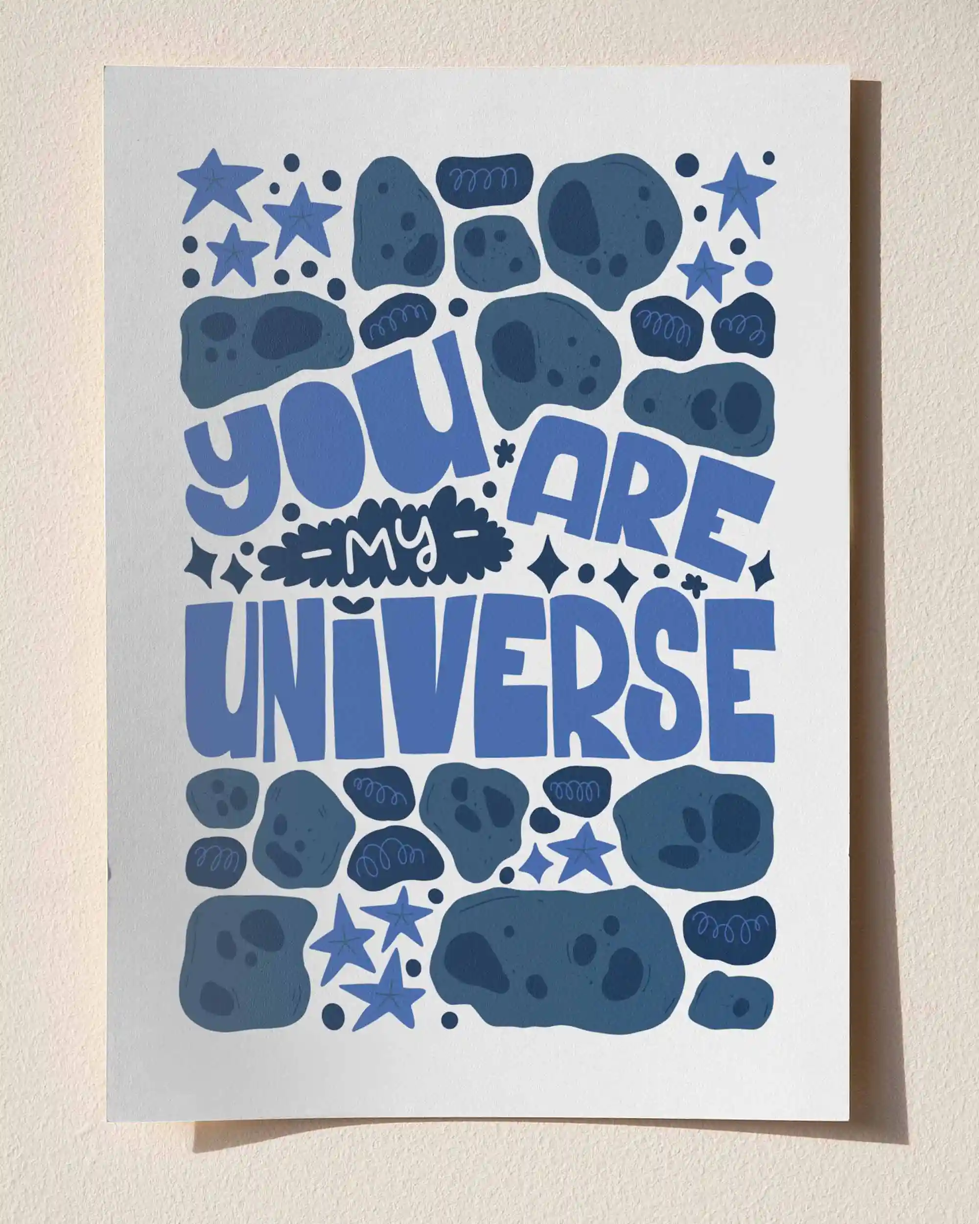 You Are My Universe - Renkli ve Modern Uzay Temalı Çocuk Odası Poster